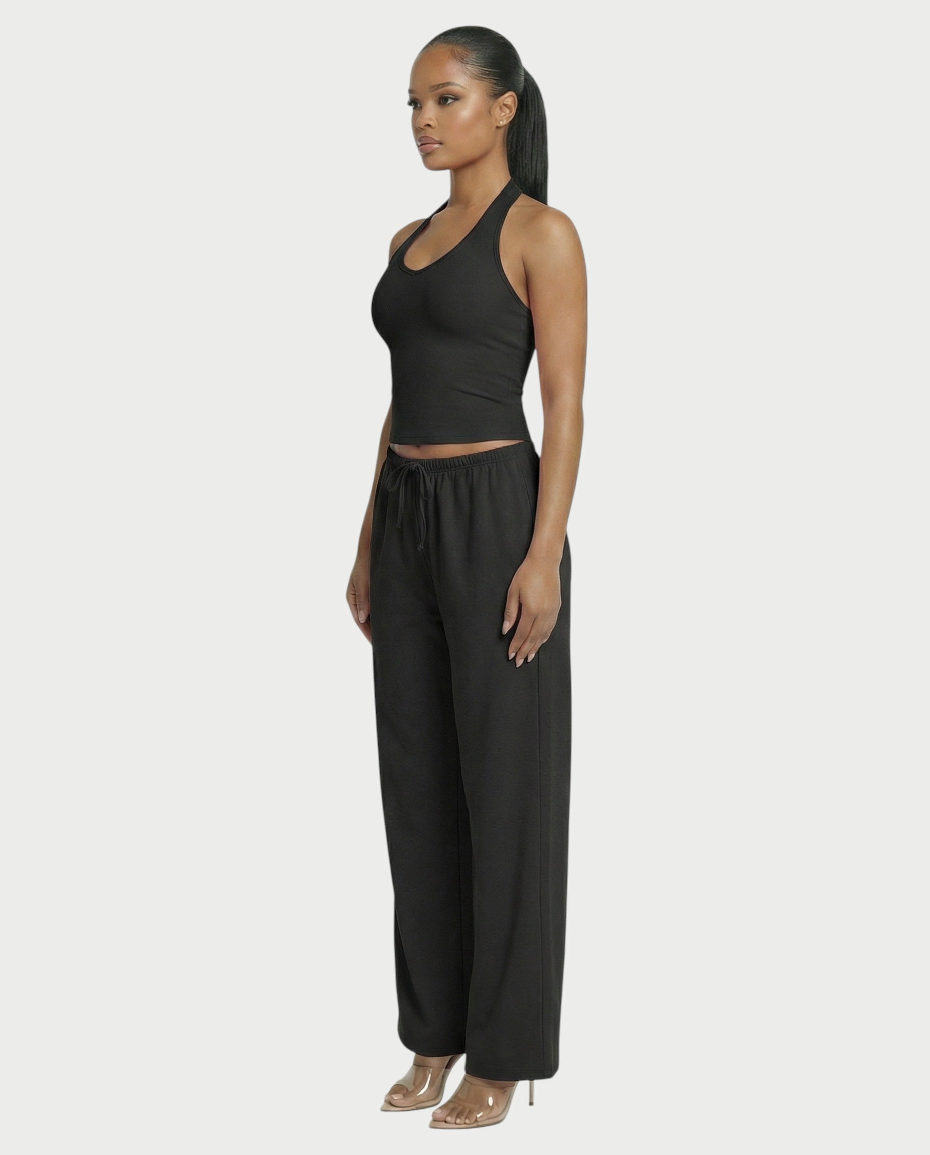 Wide-leg Drawstring Pants