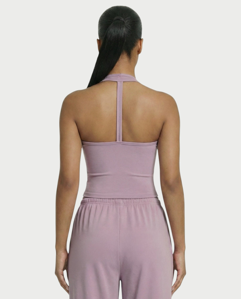 V-Neck Halter Crop Top