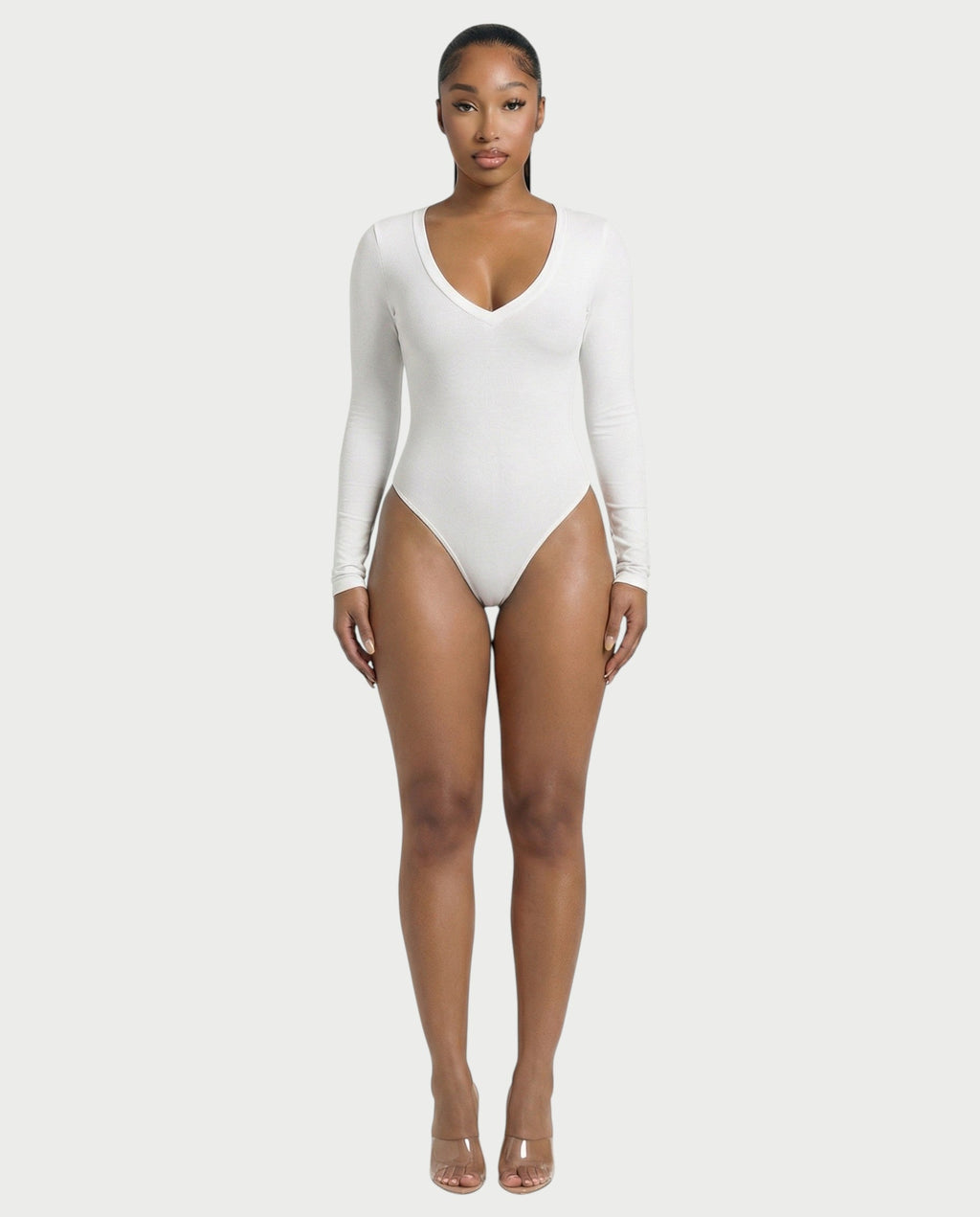 V-Neck Long Sleeve Bodysuit