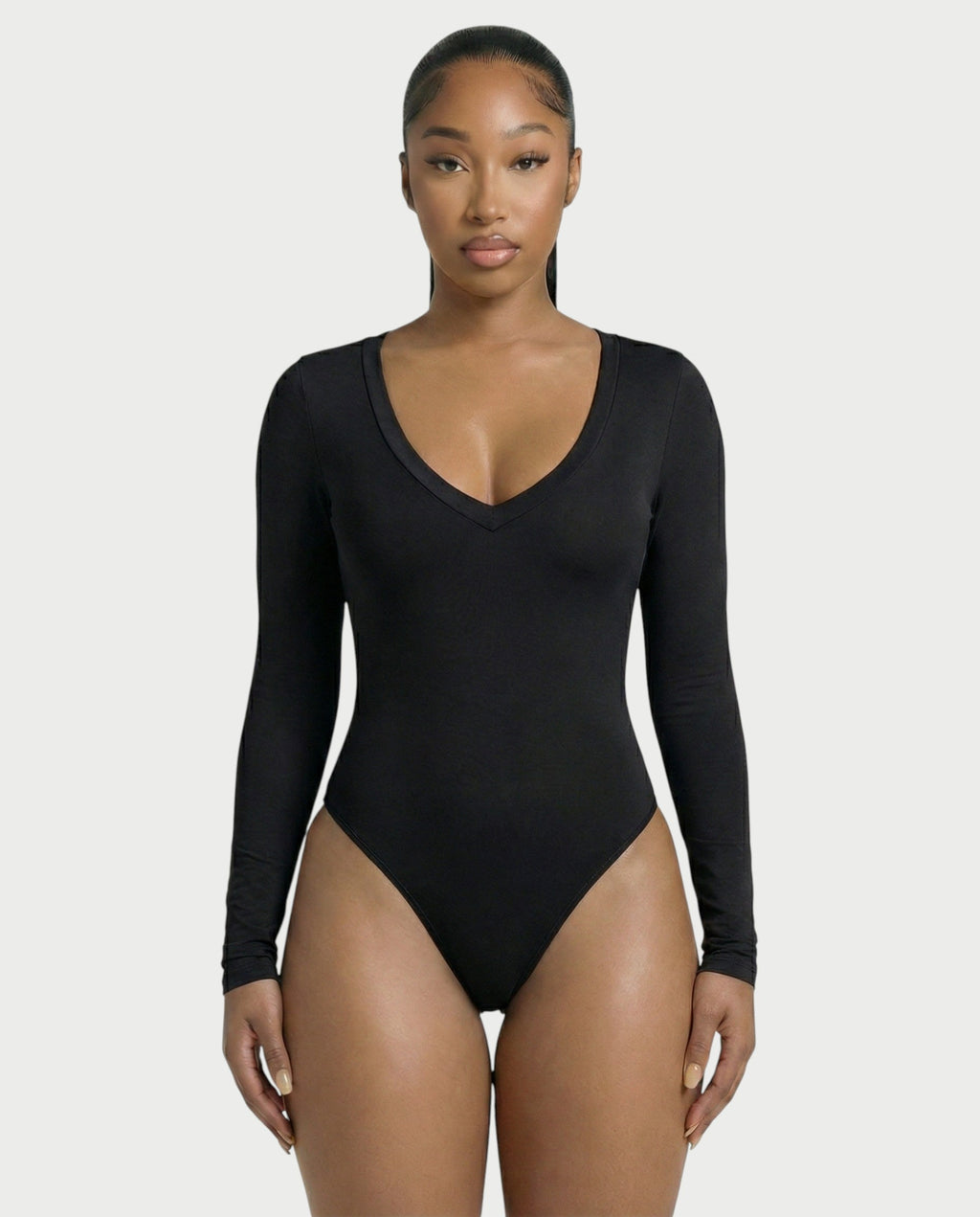 V-Neck Long Sleeve Bodysuit