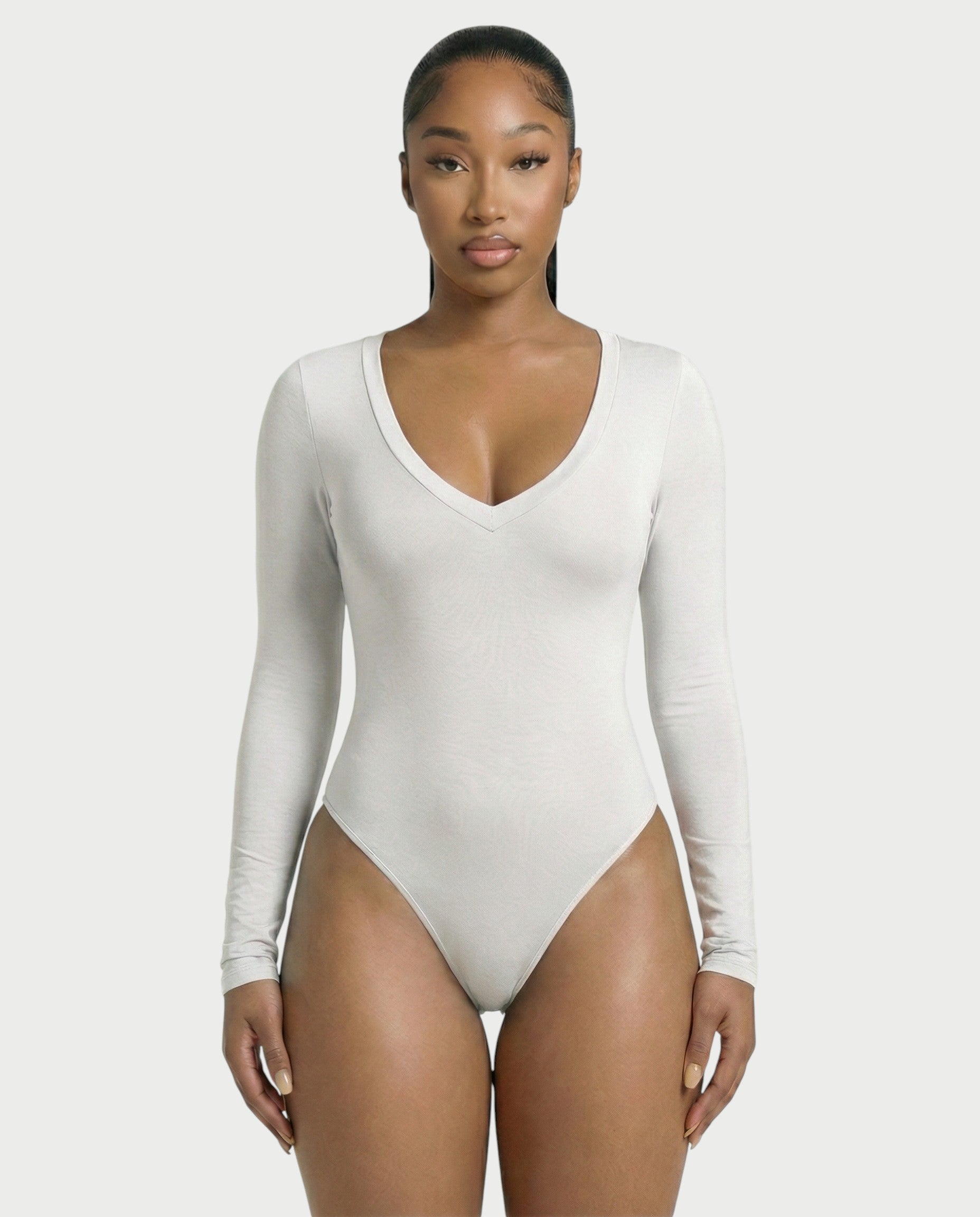 V-Neck Long Sleeve Bodysuit