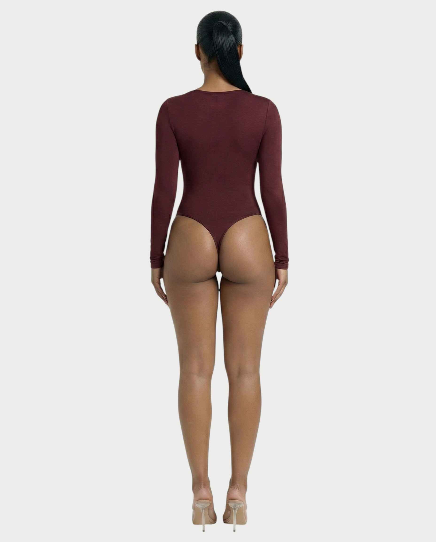 V-Neck Long Sleeve Bodysuit