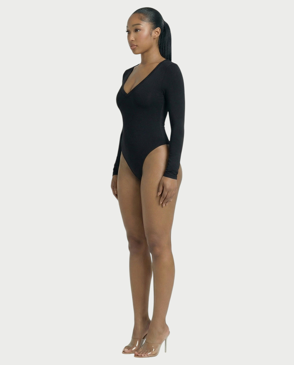 V-Neck Long Sleeve Bodysuit