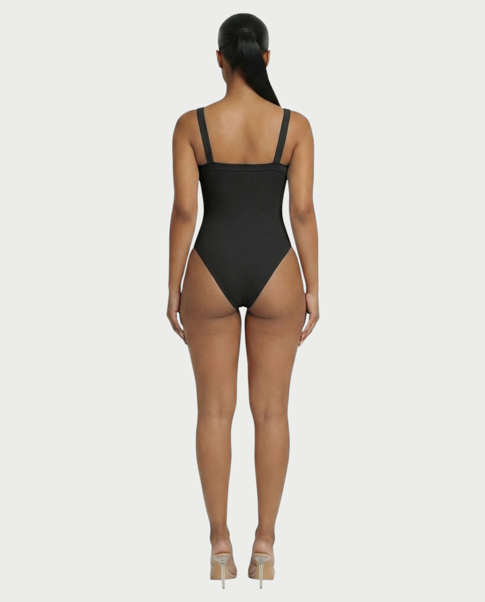 Ribbed High-Cut Tank Bodysuit