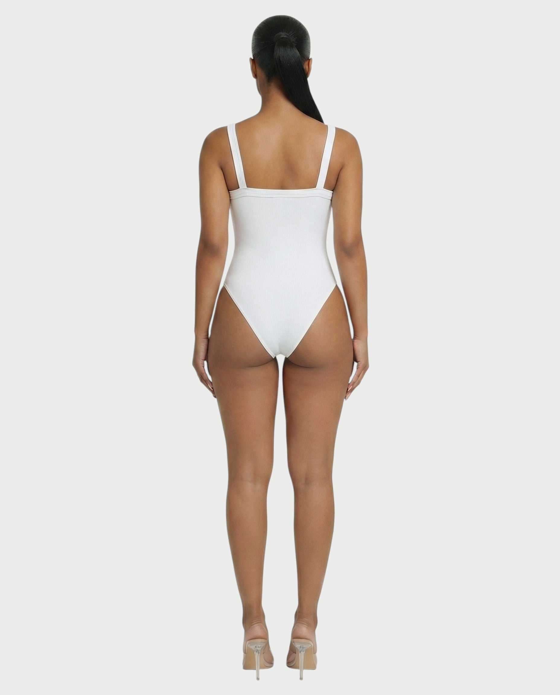 Ribbed High-Cut Tank Bodysuit