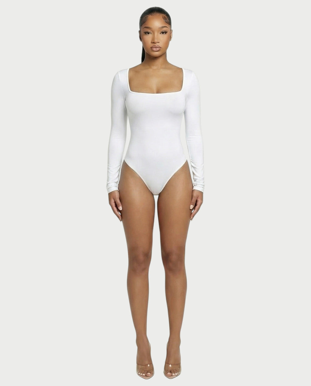 Square Neck Long Sleeve Bodysuit
