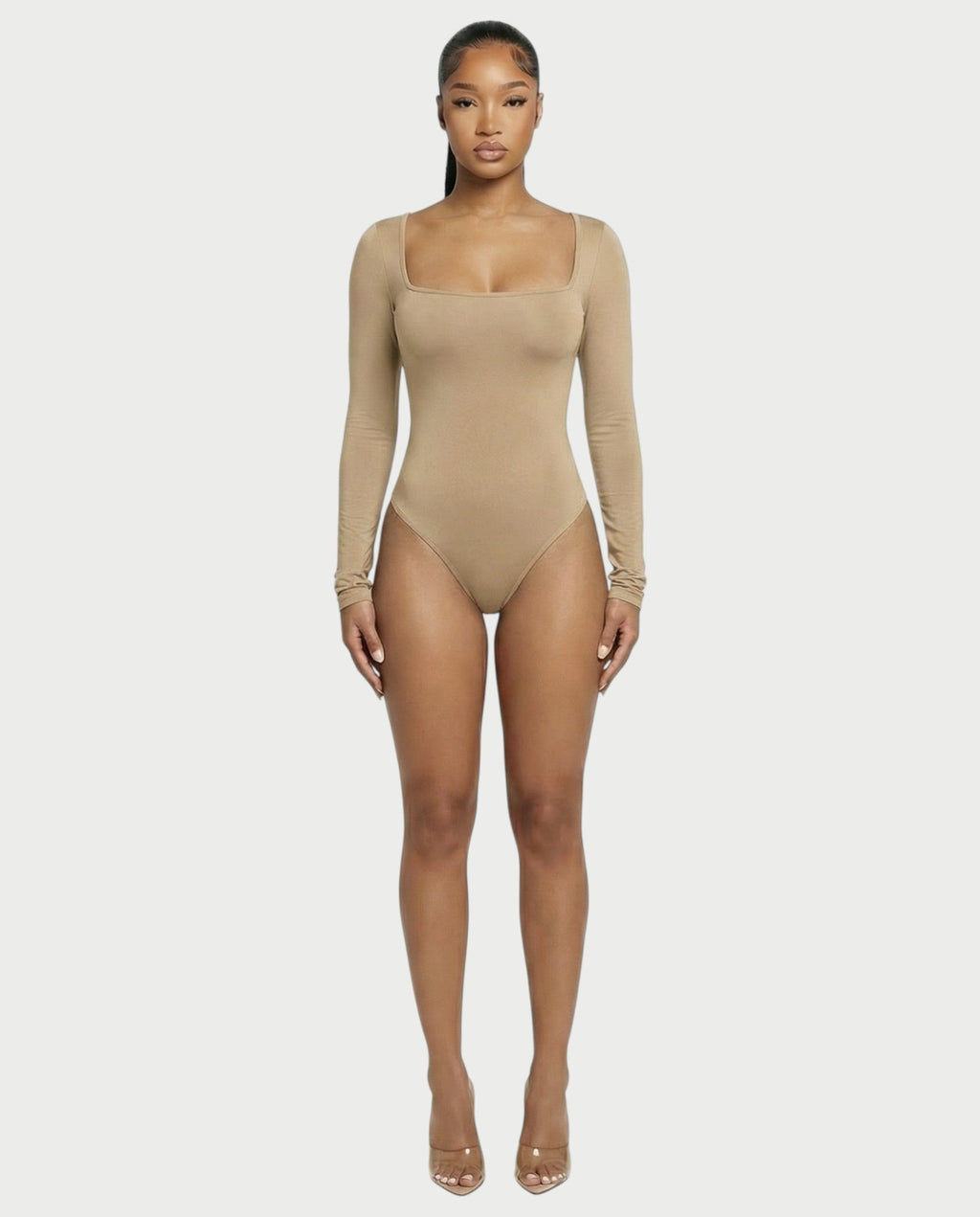 Square Neck Long Sleeve Bodysuit