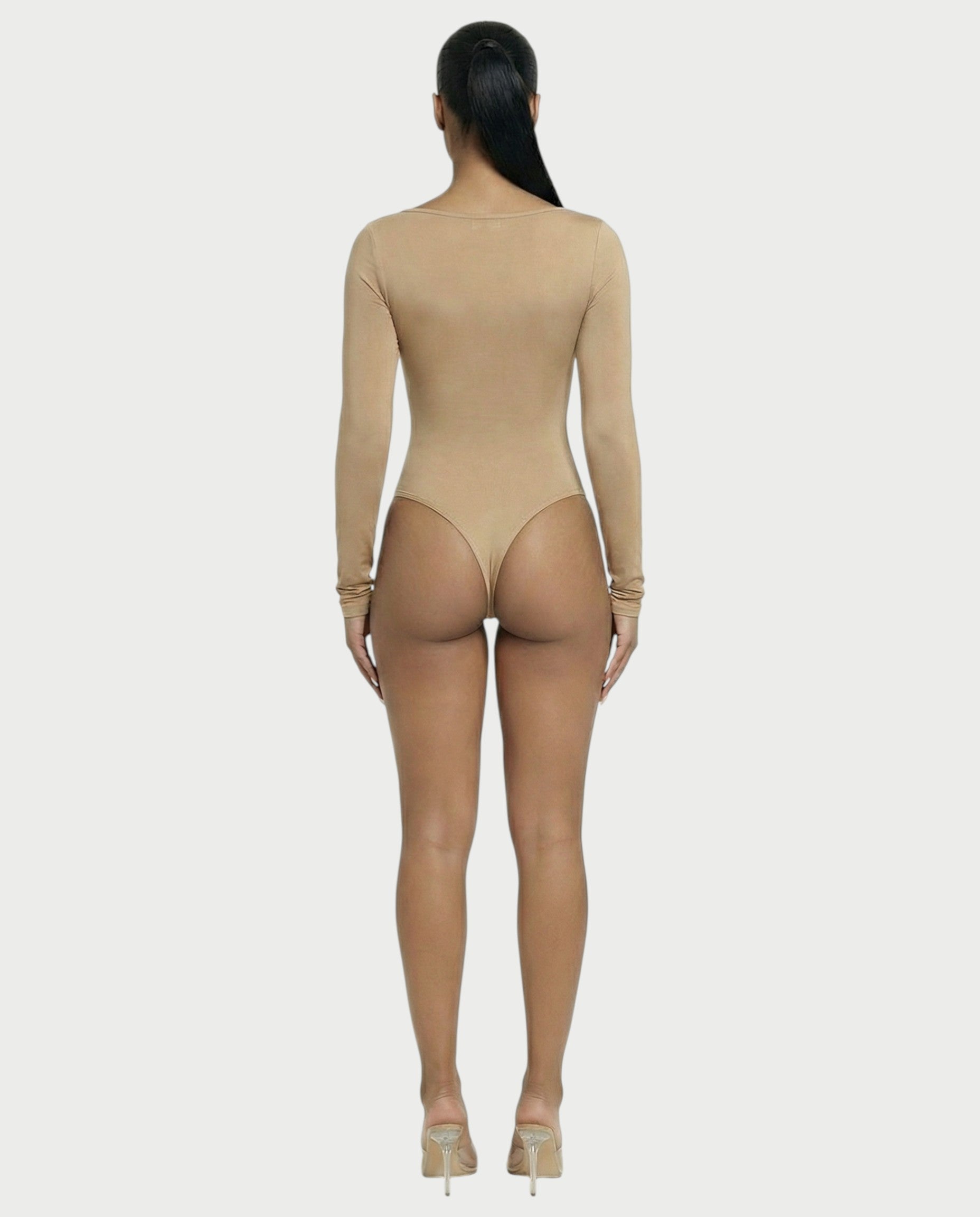 Square Neck Long Sleeve Bodysuit