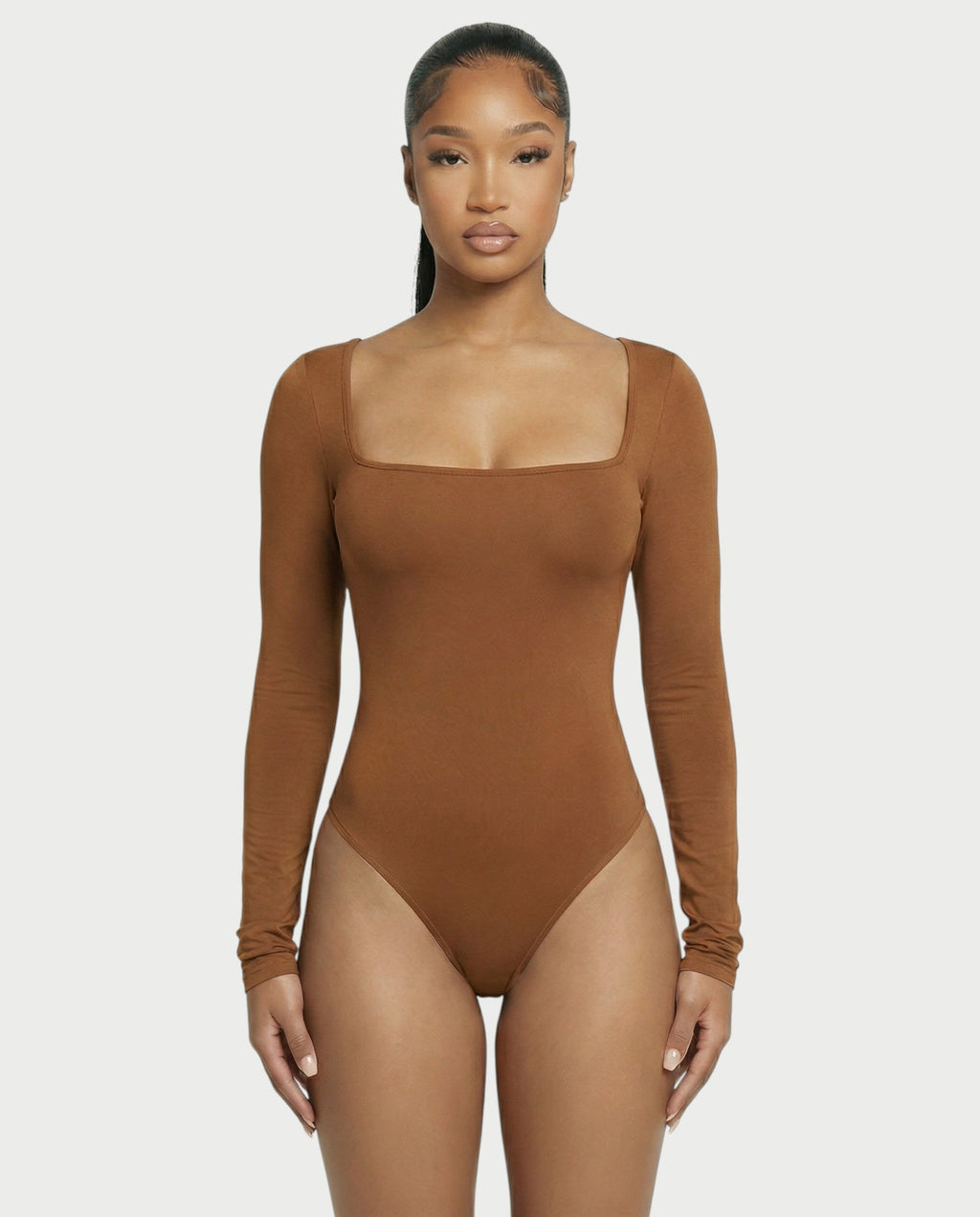 Square Neck Long Sleeve Bodysuit