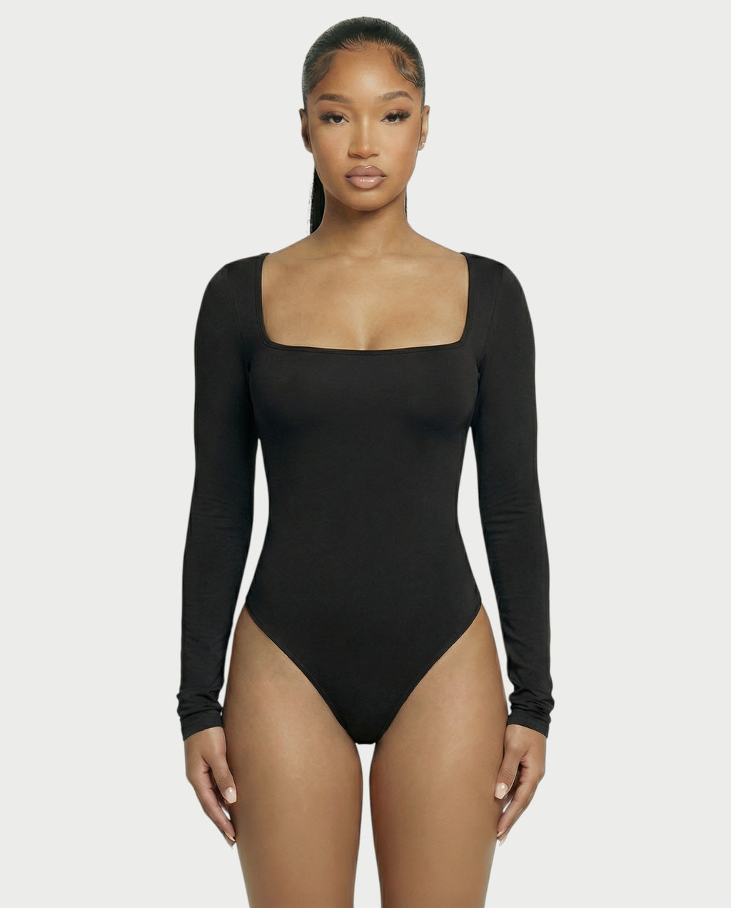 Square Neck Long Sleeve Bodysuit
