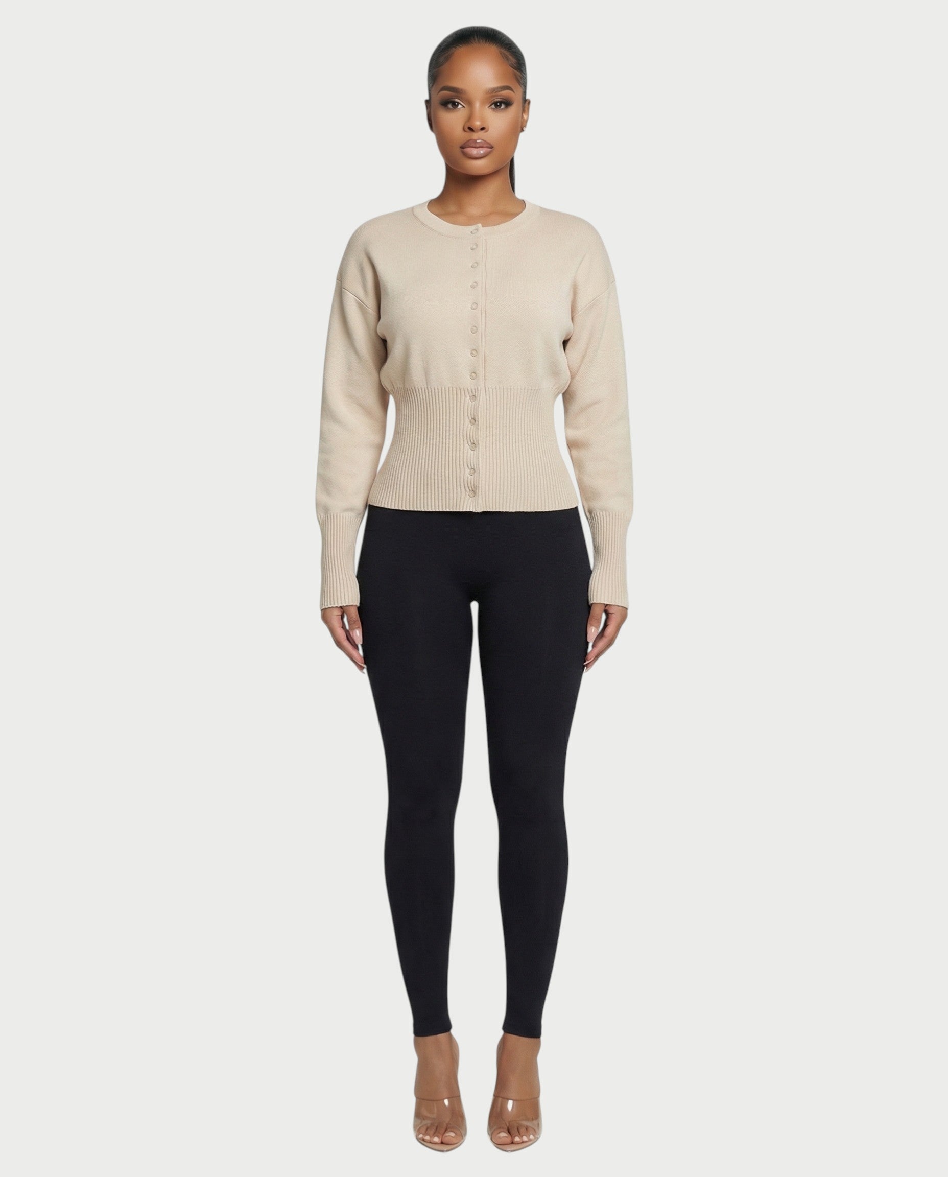 Button-Up Long Sleeve Cardigan