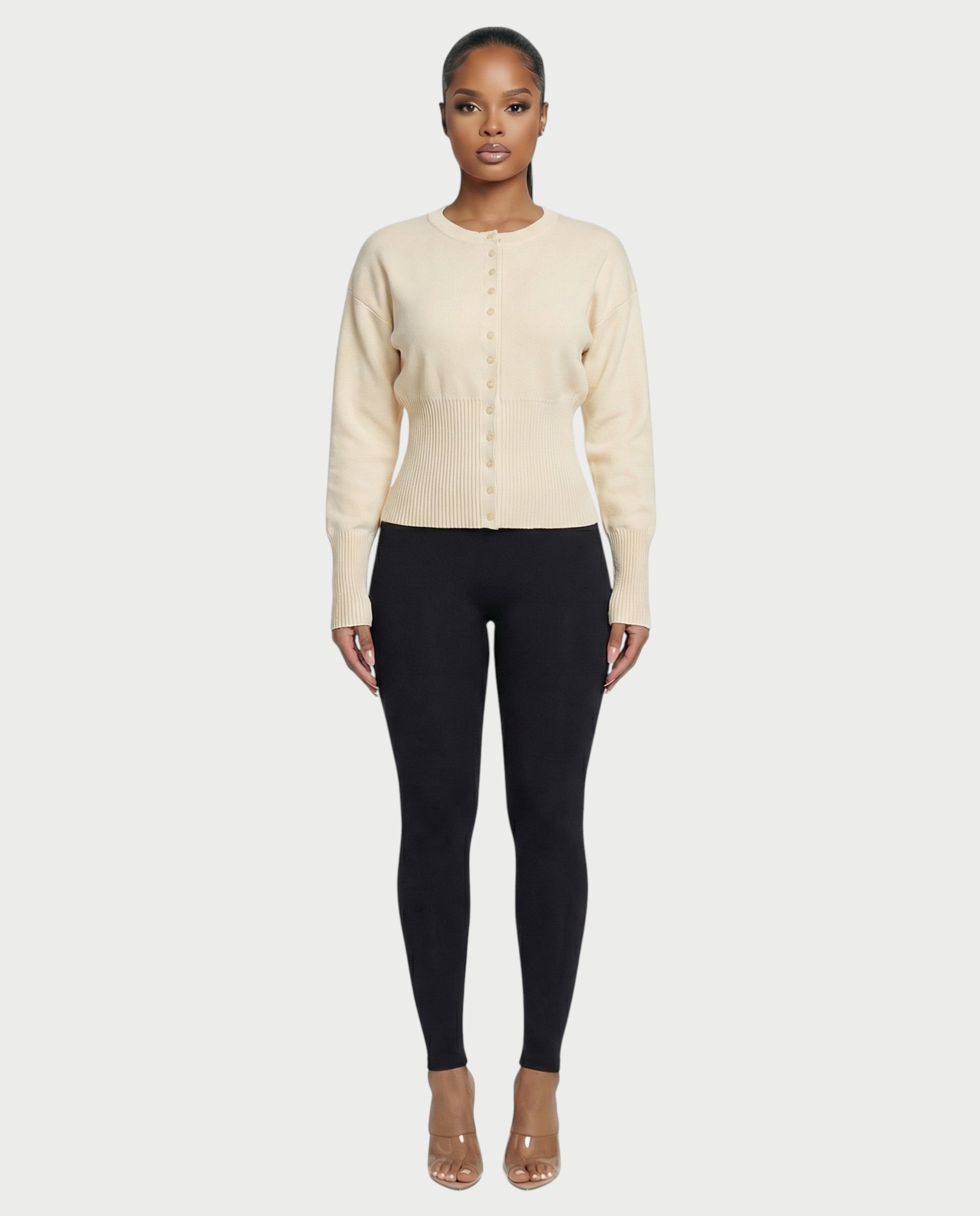 Button-Up Long Sleeve Cardigan