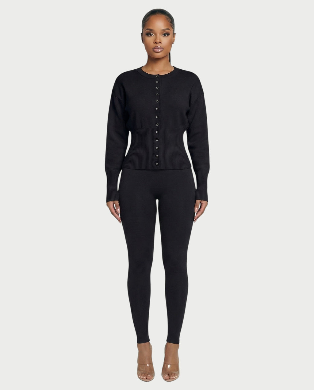 Button-Up Long Sleeve Cardigan