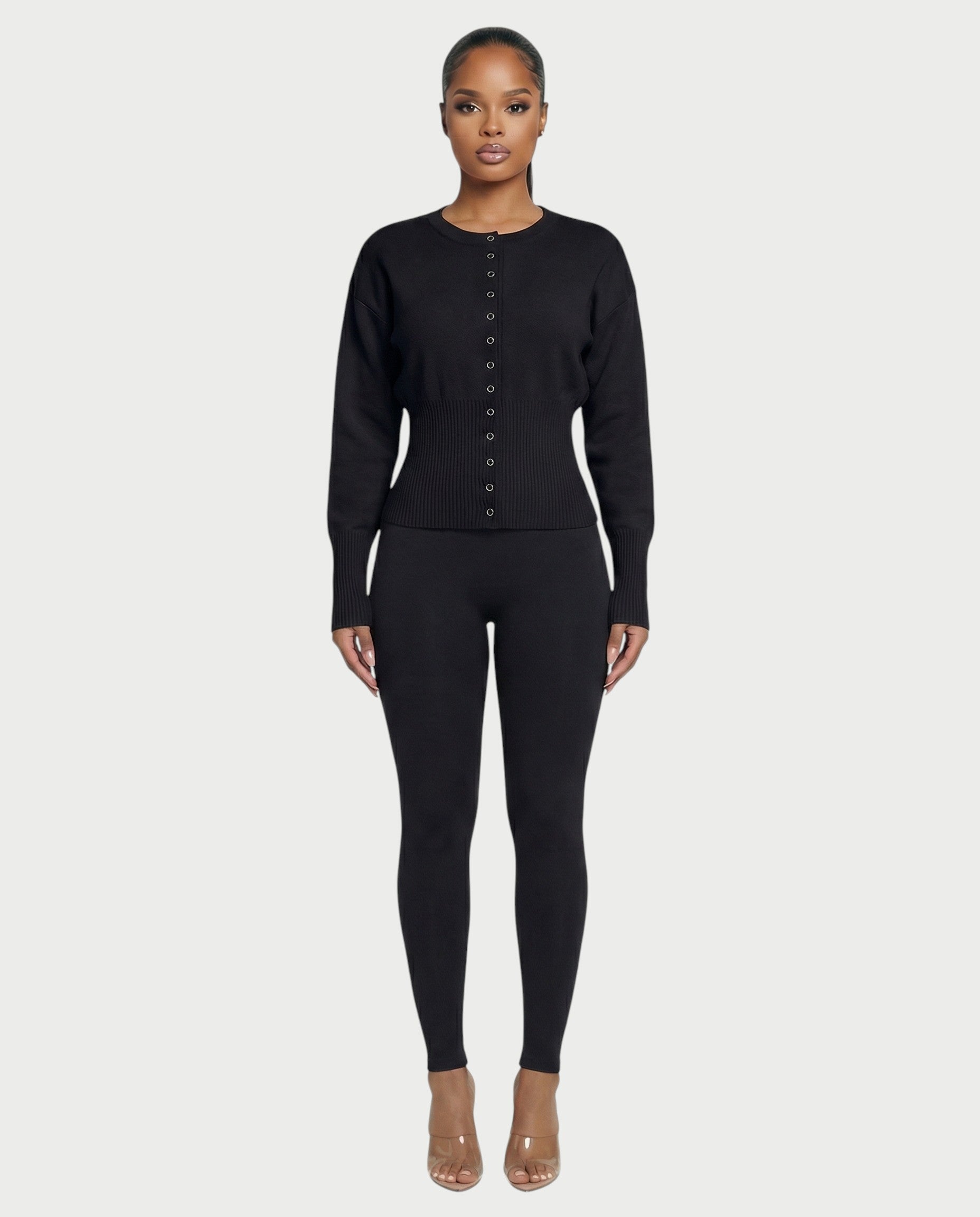 Button-Up Long Sleeve Cardigan