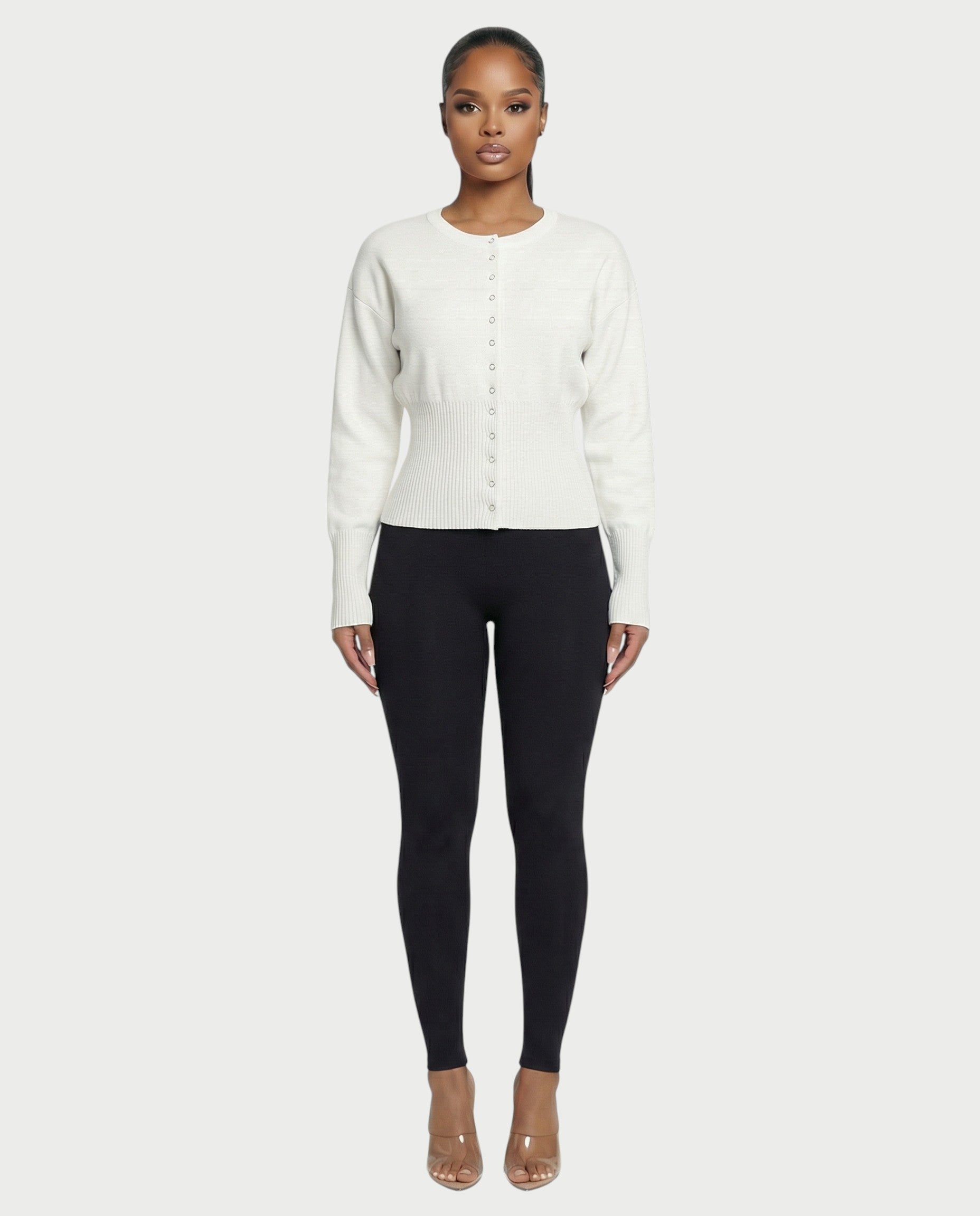 Button-Up Long Sleeve Cardigan