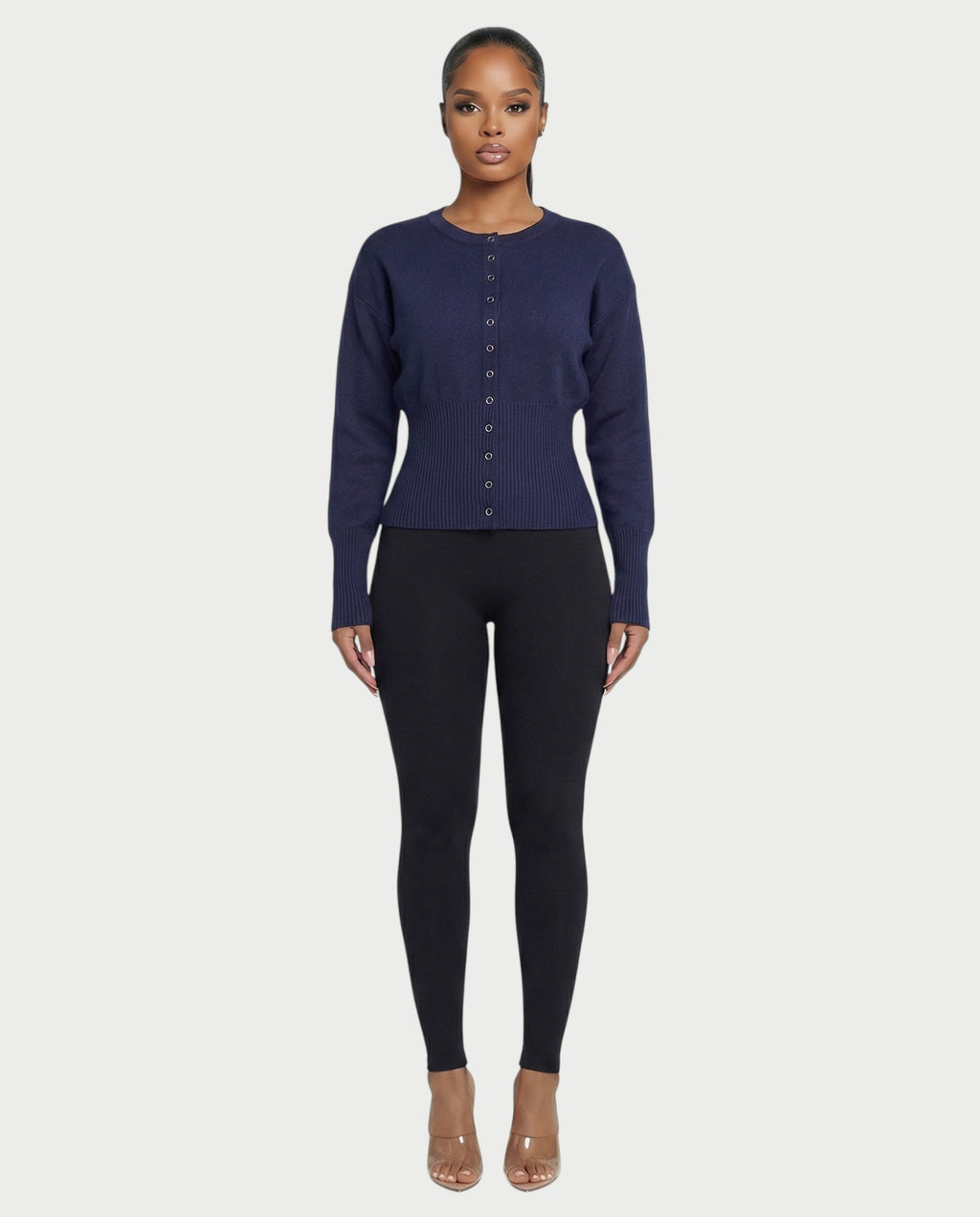 Button-Up Long Sleeve Cardigan