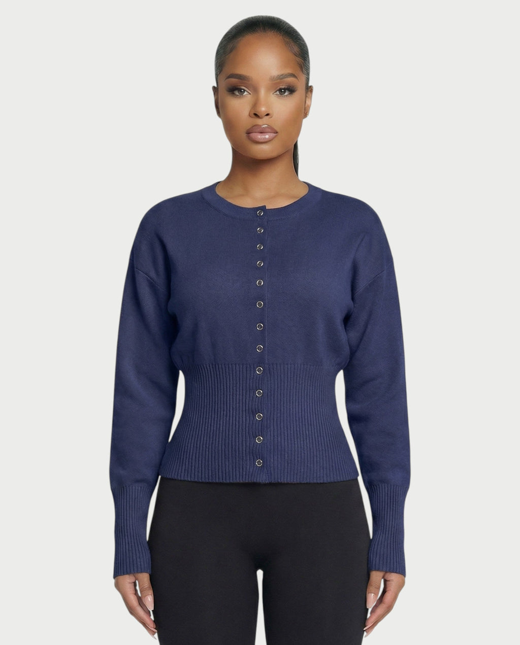 Button-Up Long Sleeve Cardigan