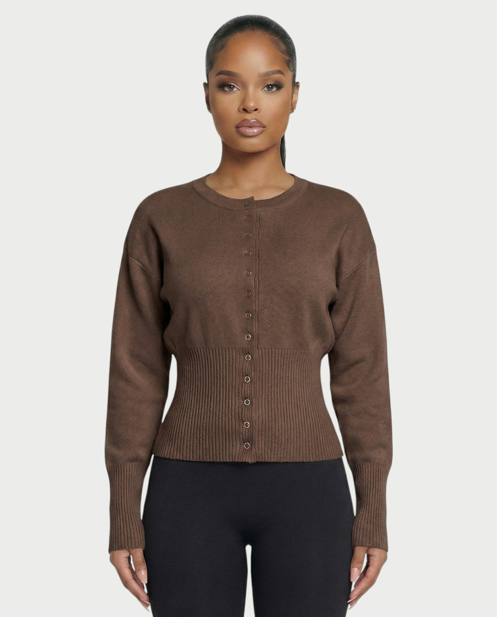 Button-Up Long Sleeve Cardigan