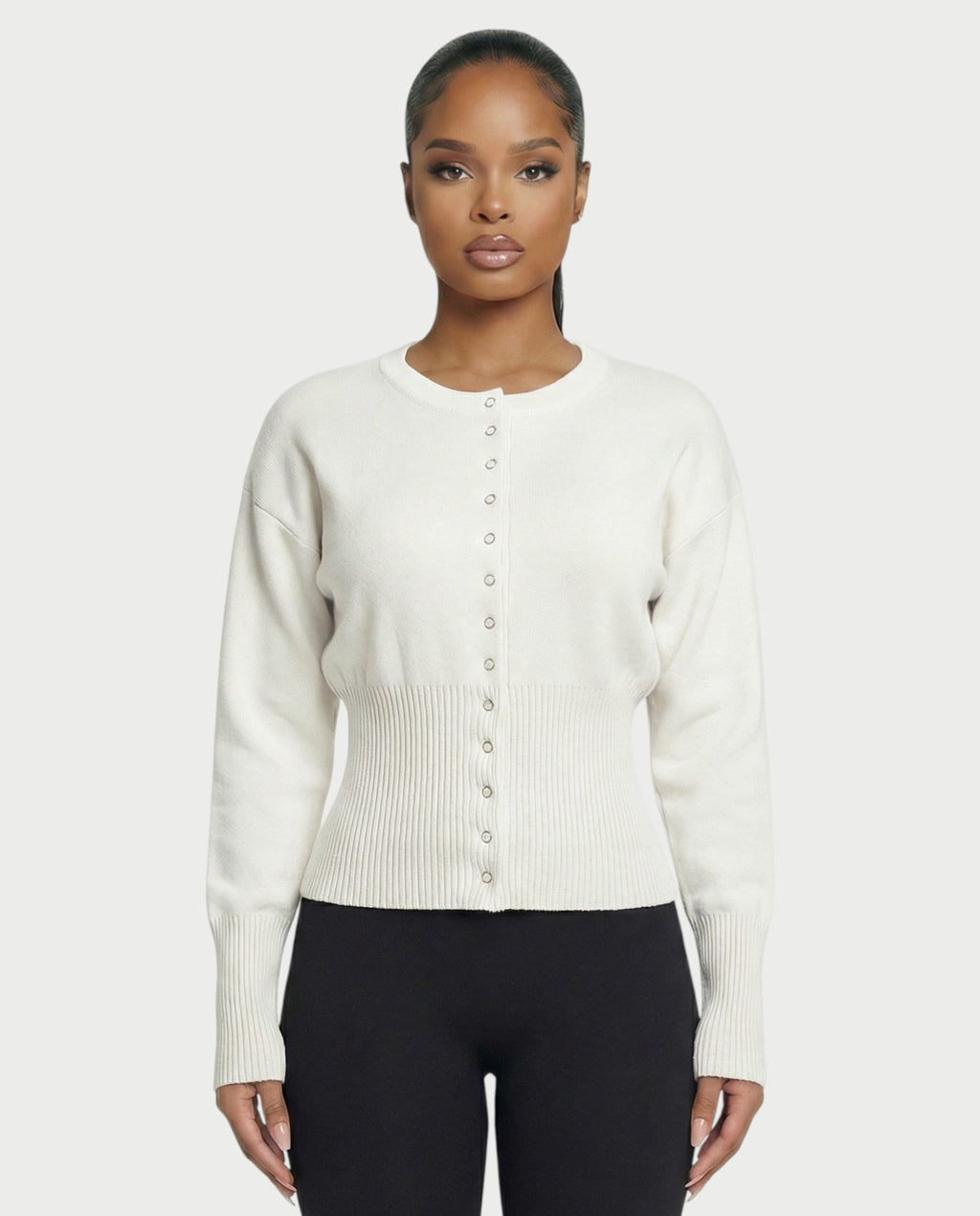 Button-Up Long Sleeve Cardigan