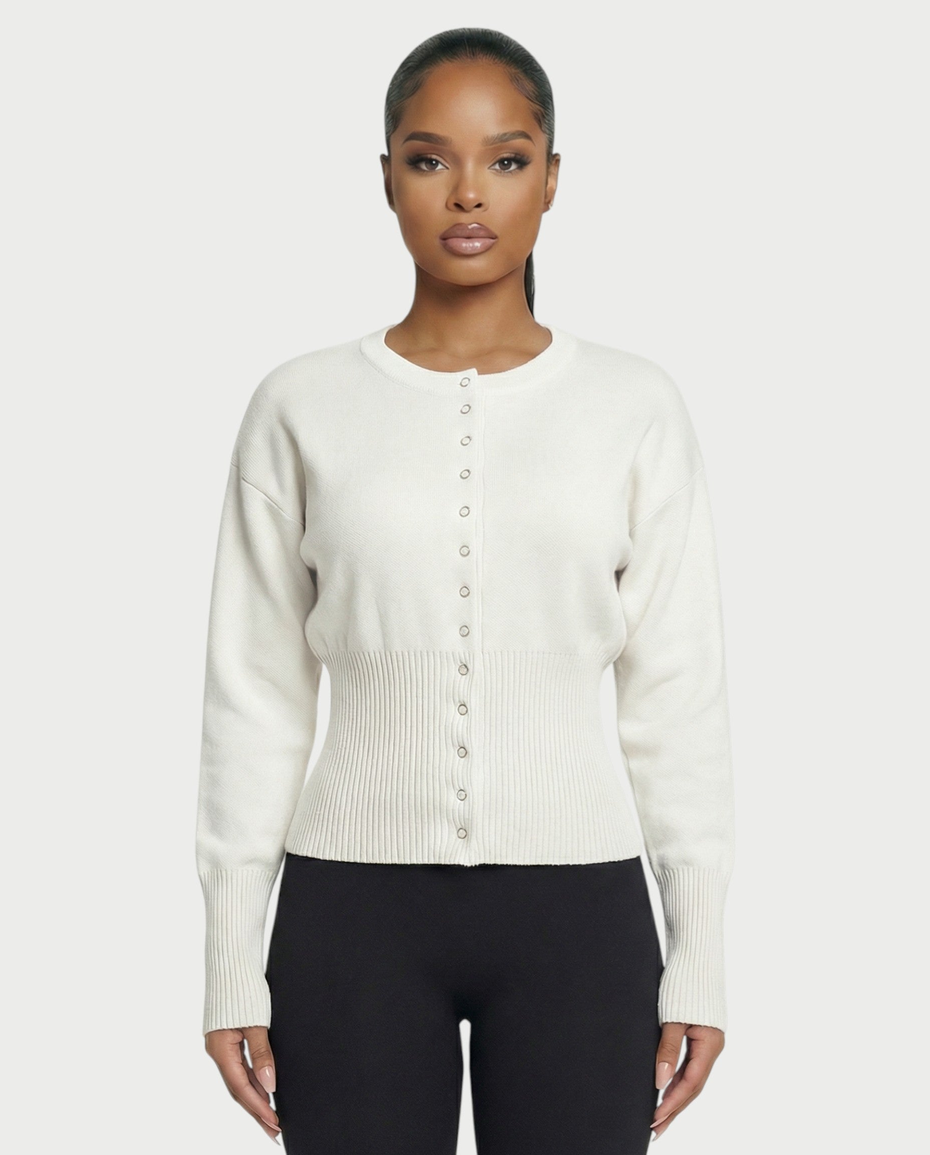 Button-Up Long Sleeve Cardigan