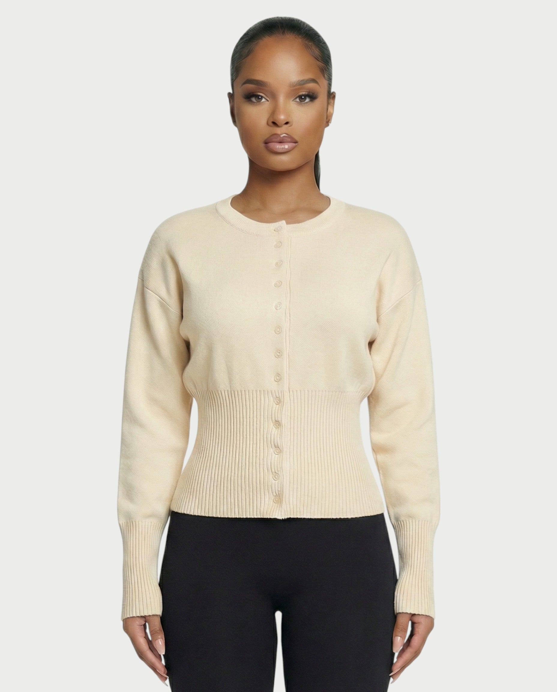 Button-Up Long Sleeve Cardigan