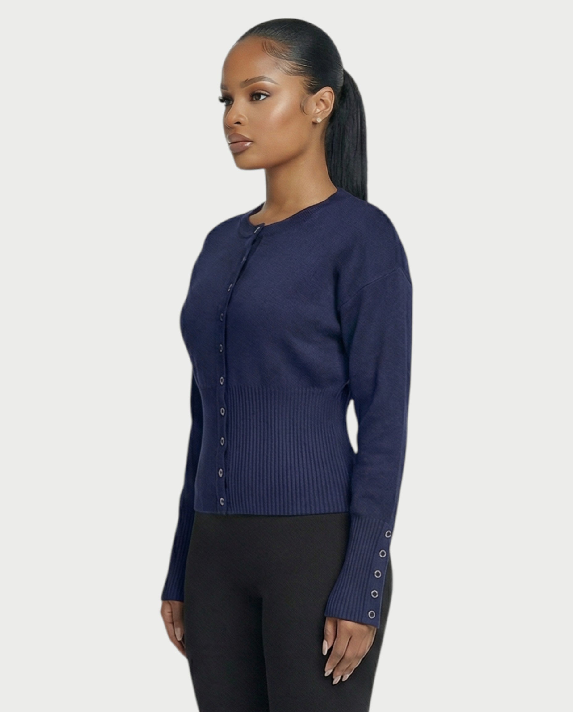 Button-Up Long Sleeve Cardigan