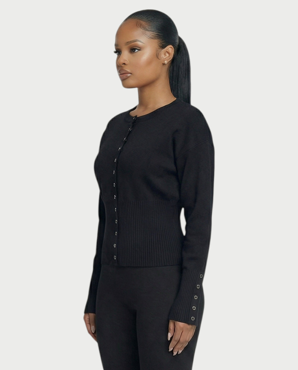 Button-Up Long Sleeve Cardigan