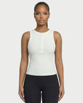 Ribbed Button-Down Tank Top