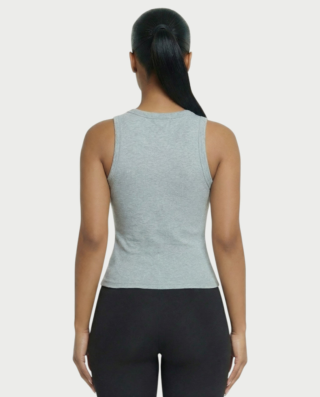 Ribbed Button-Down Tank Top