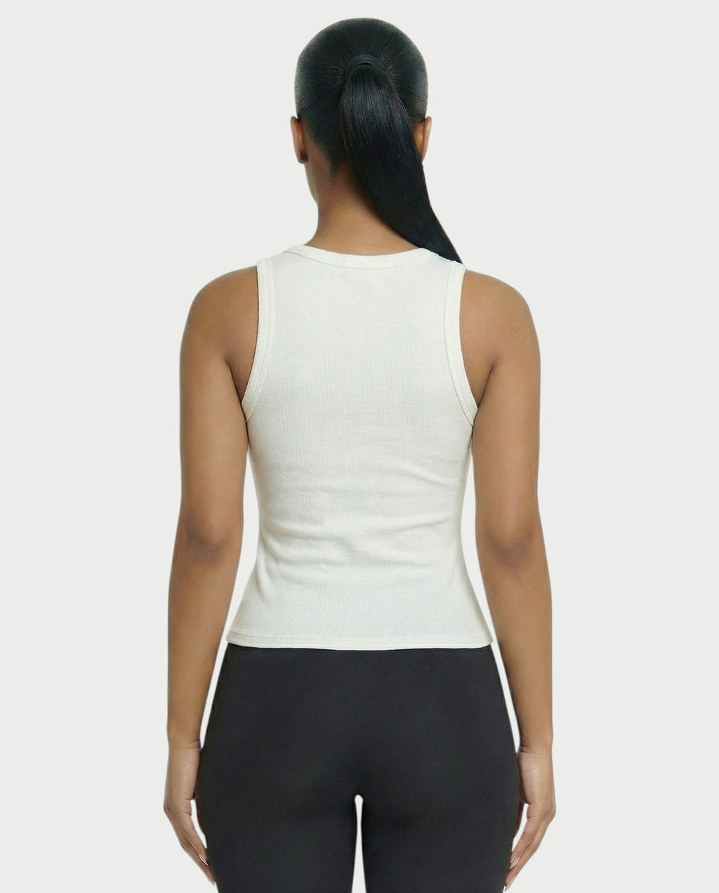 Ribbed Button-Down Tank Top