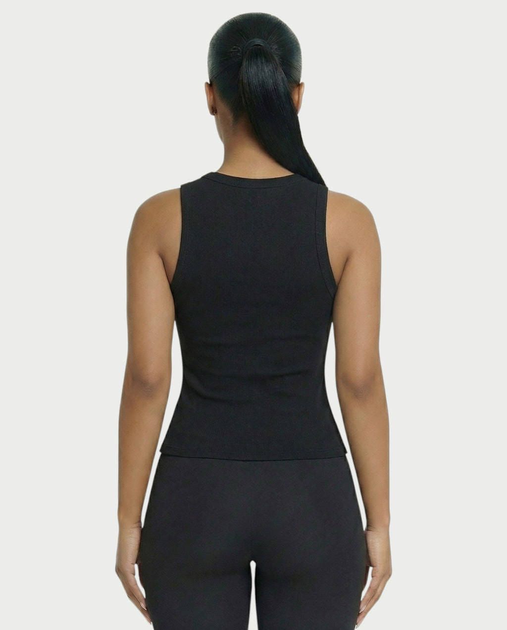 Ribbed Button-Down Tank Top