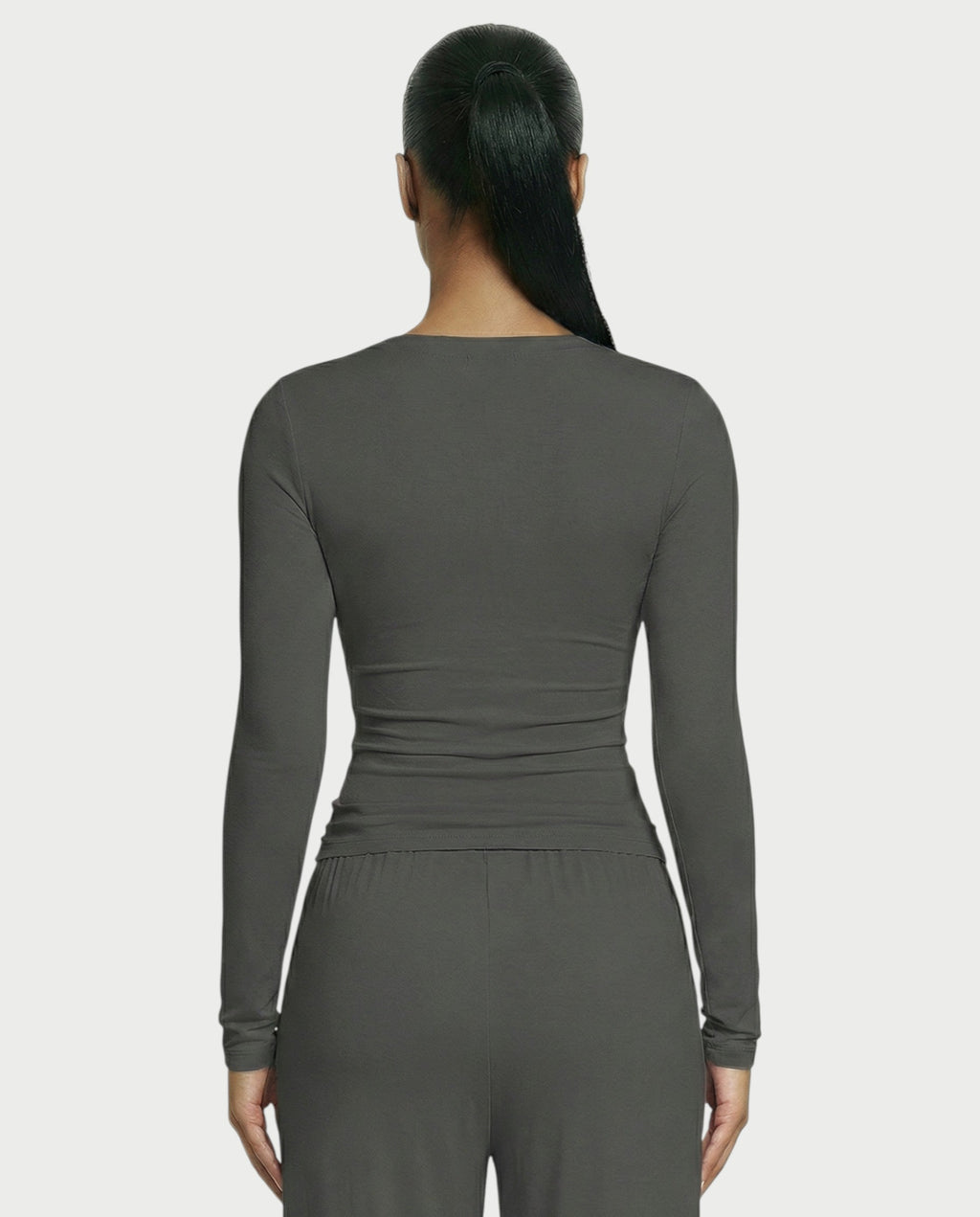 Snap Button Top & Drawstring Pant Set