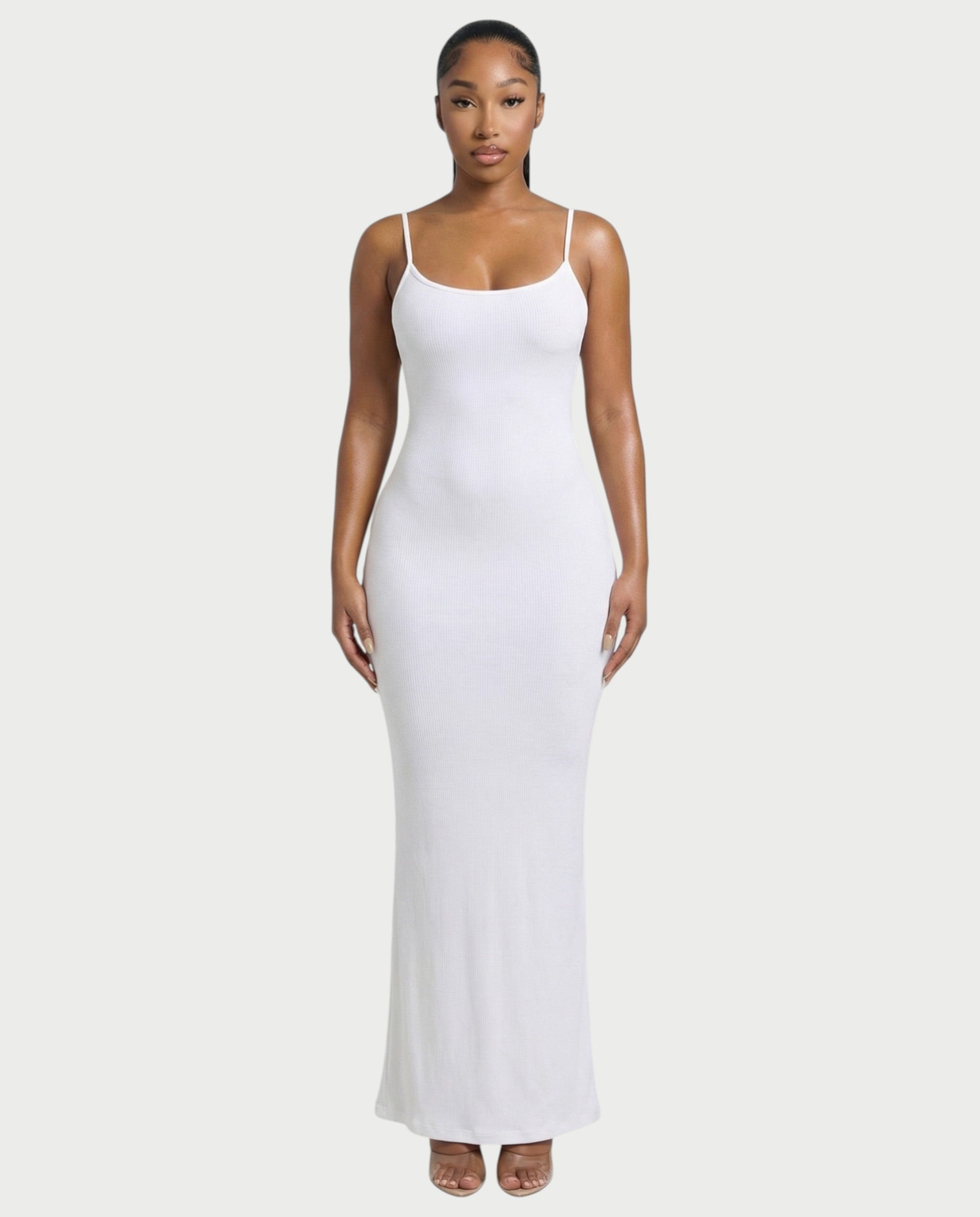 Ribbed Spaghetti Strap Maxi Dress