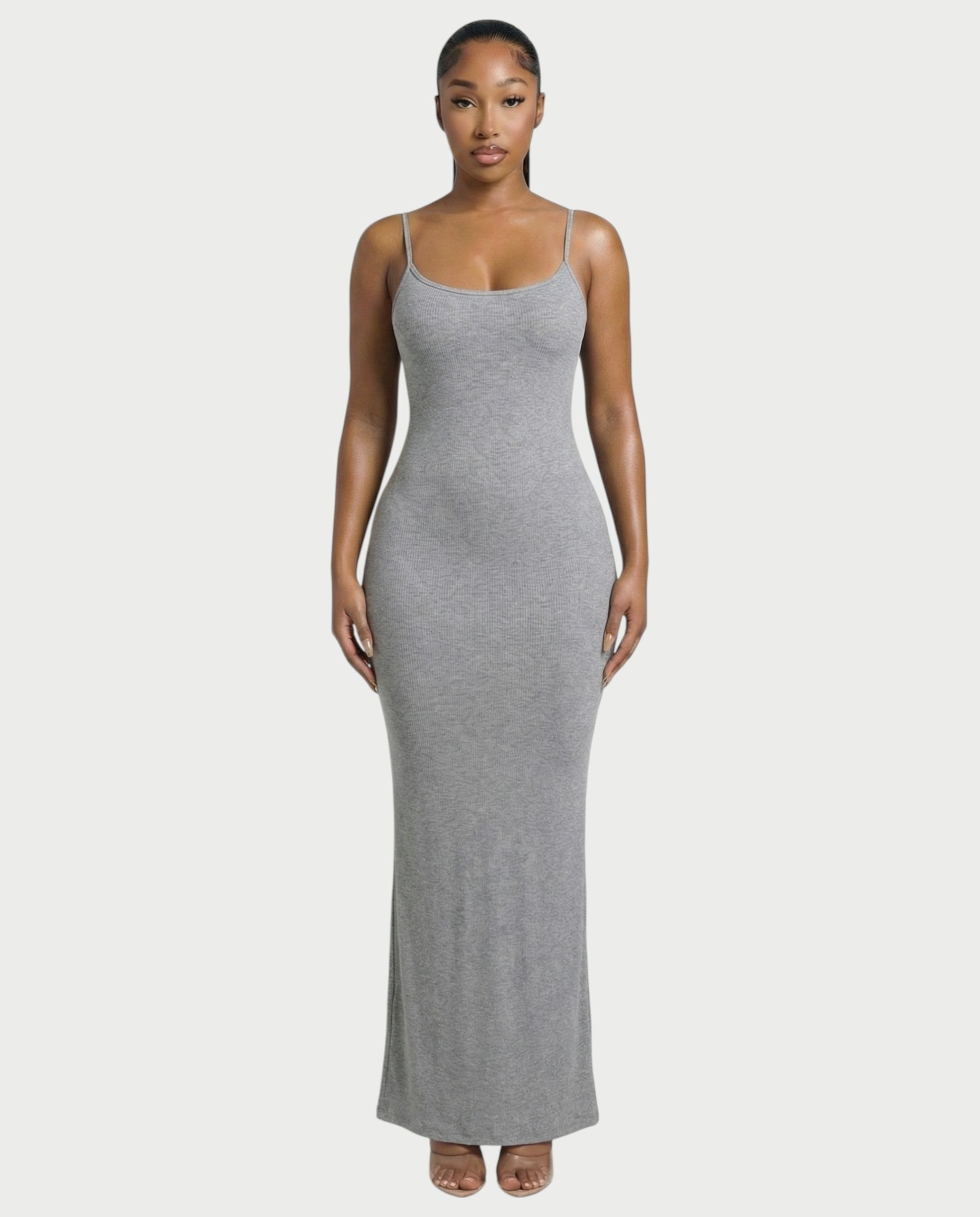 Ribbed Spaghetti Strap Maxi Dress