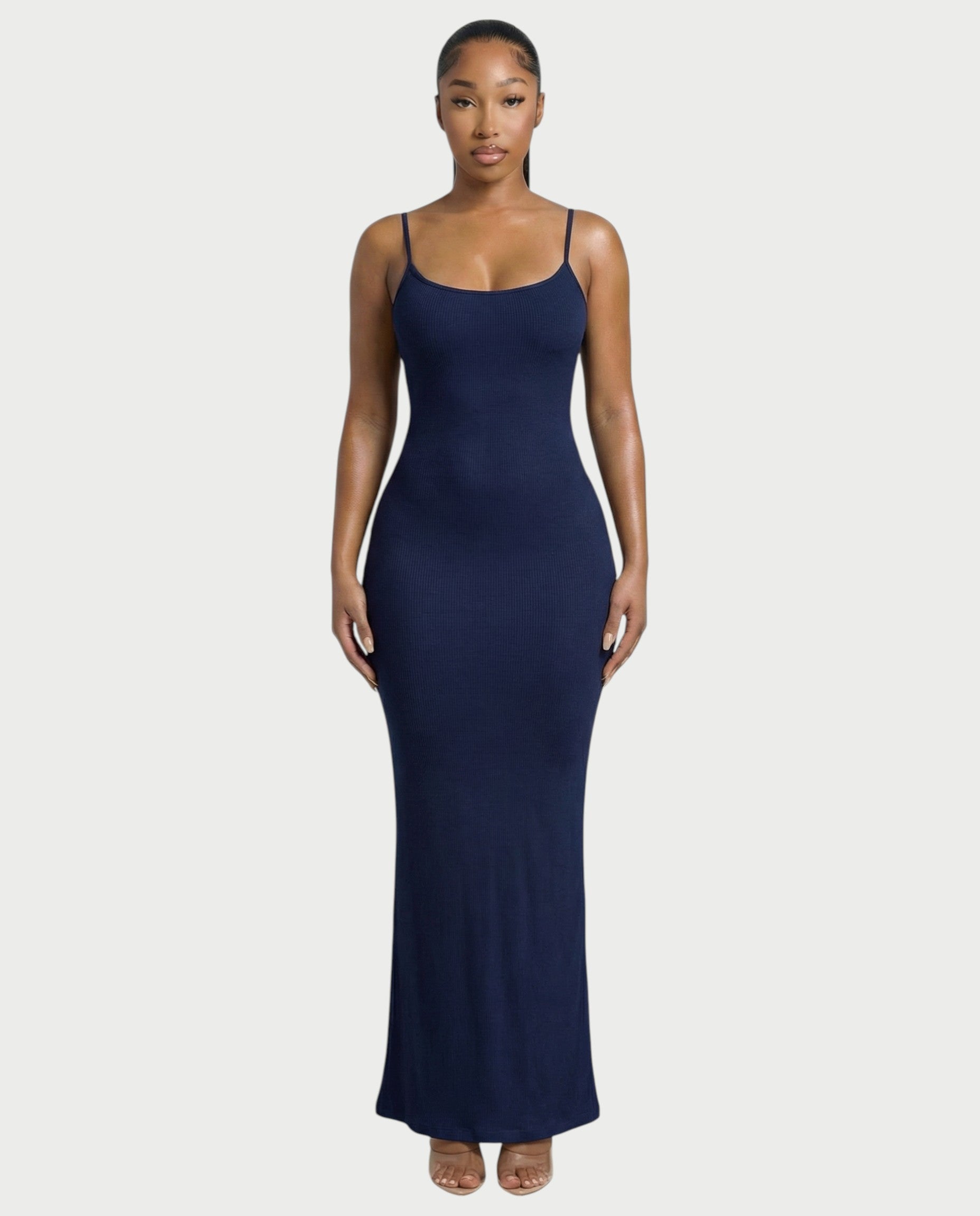 Ribbed Spaghetti Strap Maxi Dress