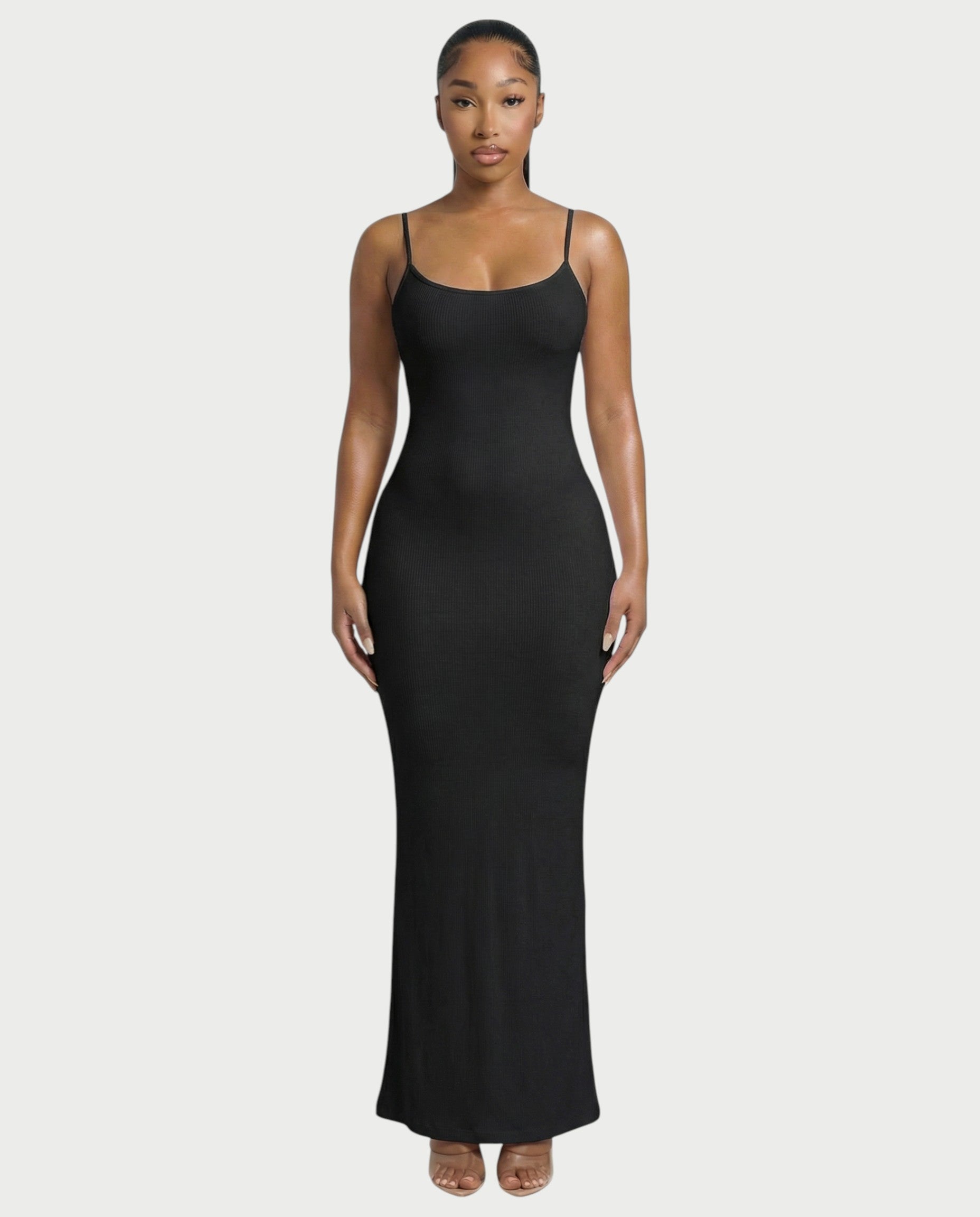 Ribbed Spaghetti Strap Maxi Dress