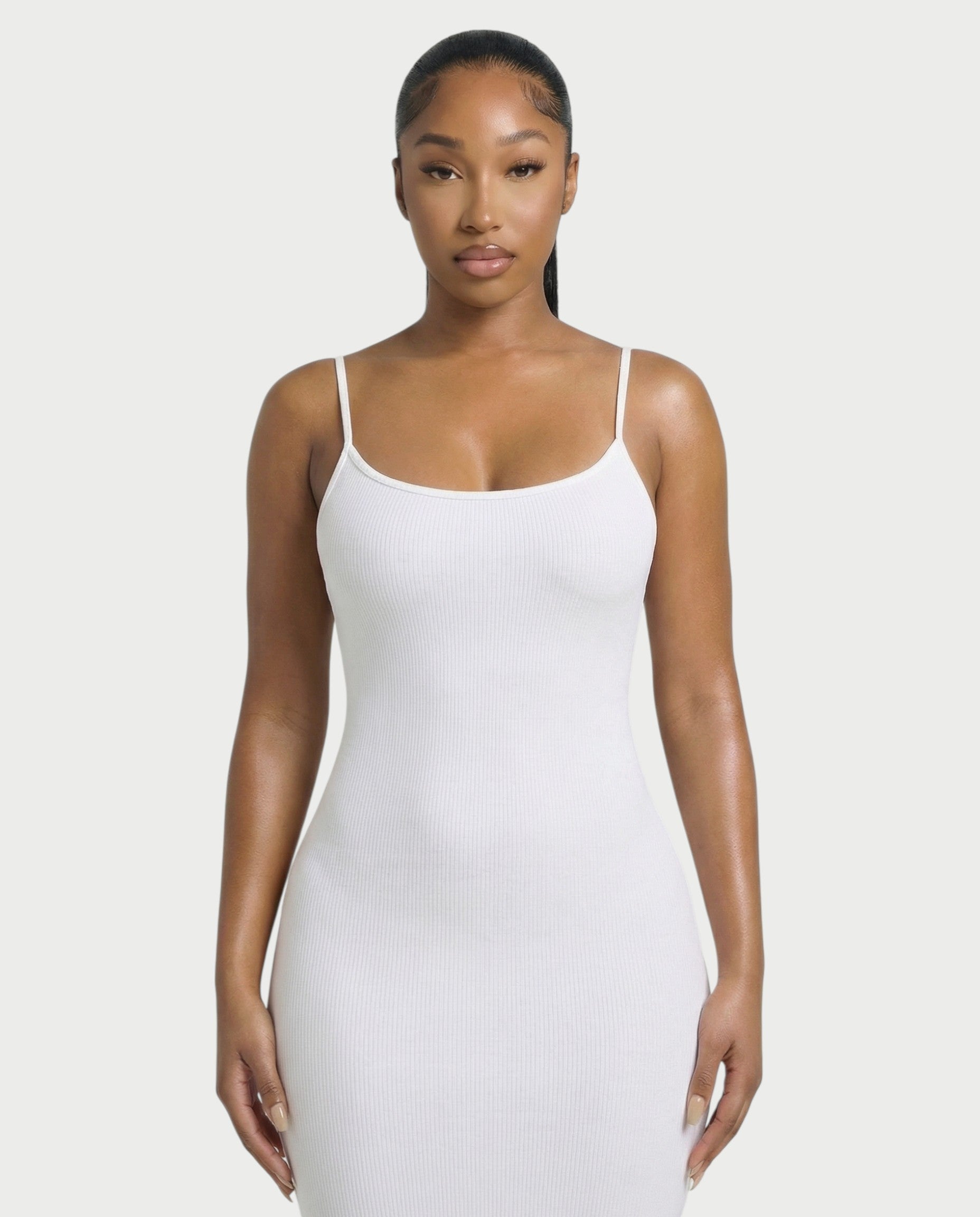 Ribbed Spaghetti Strap Maxi Dress