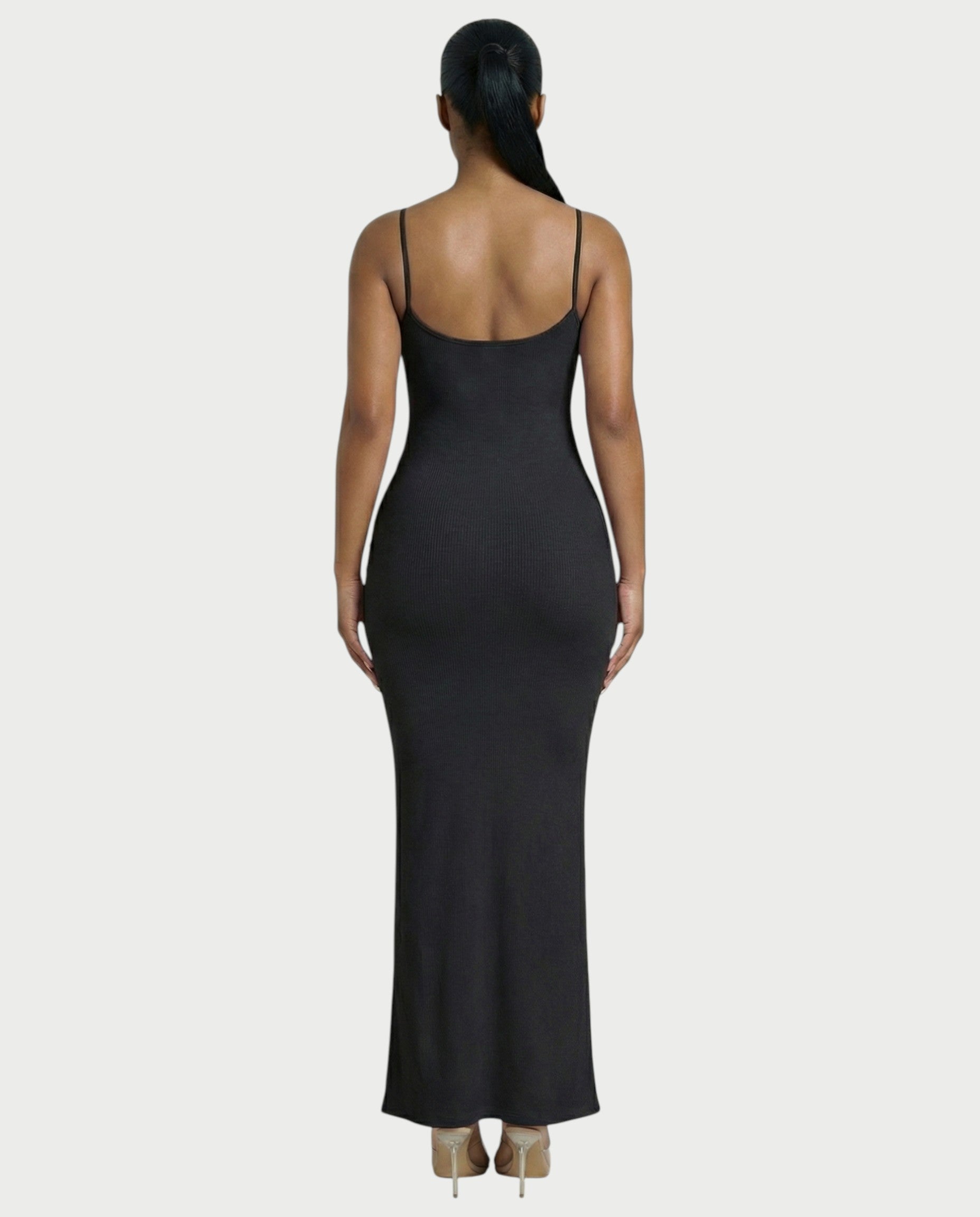Ribbed Spaghetti Strap Maxi Dress