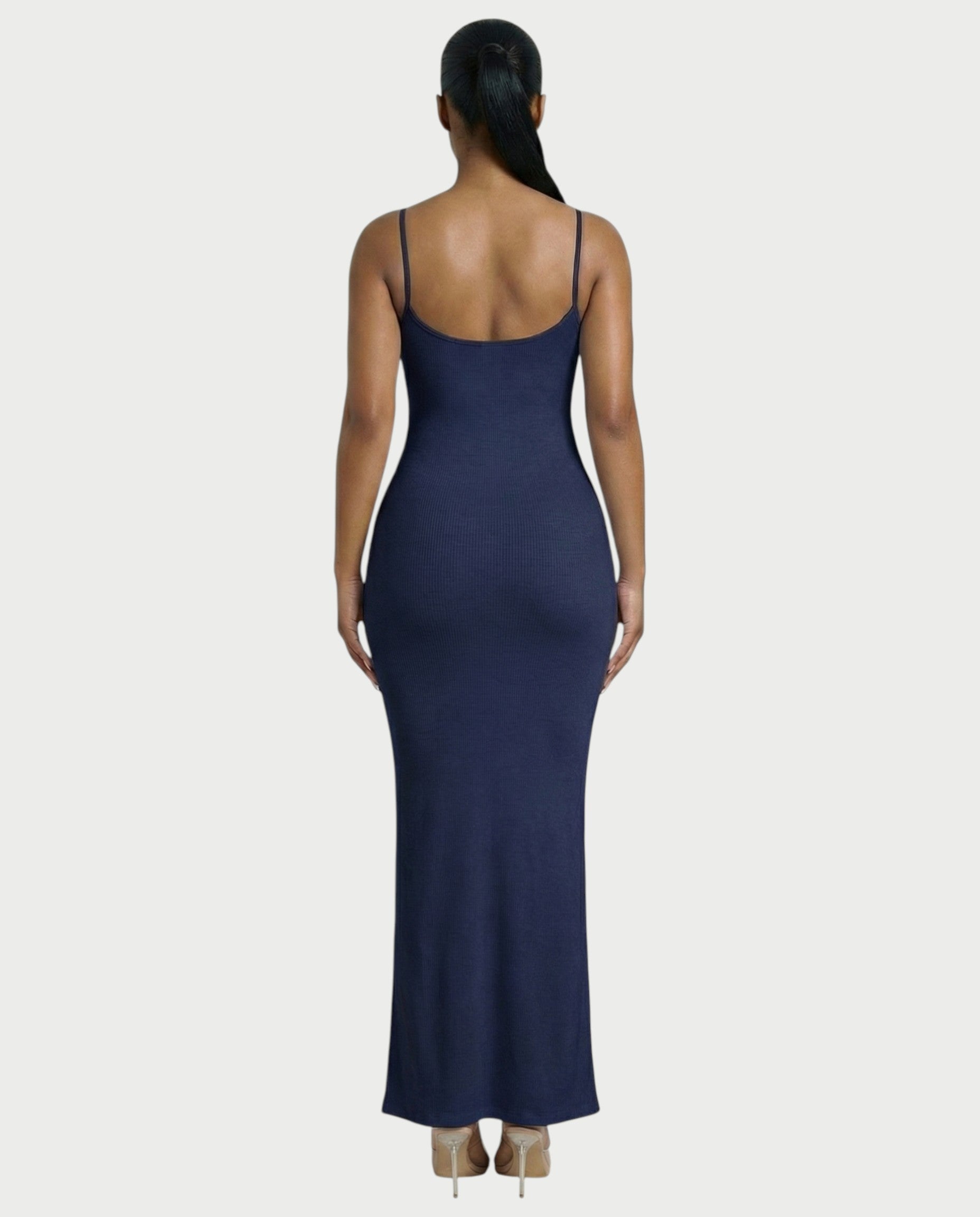Ribbed Spaghetti Strap Maxi Dress