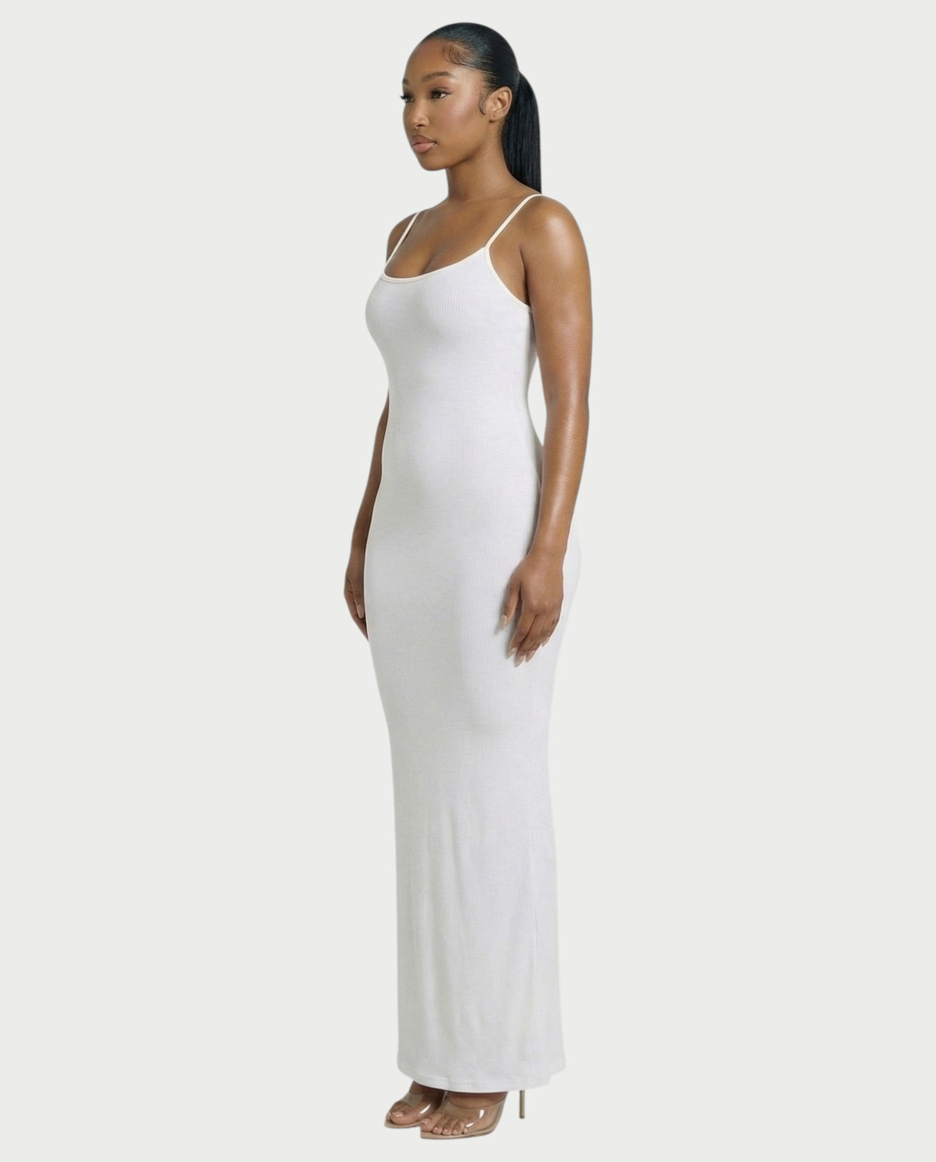 Ribbed Spaghetti Strap Maxi Dress