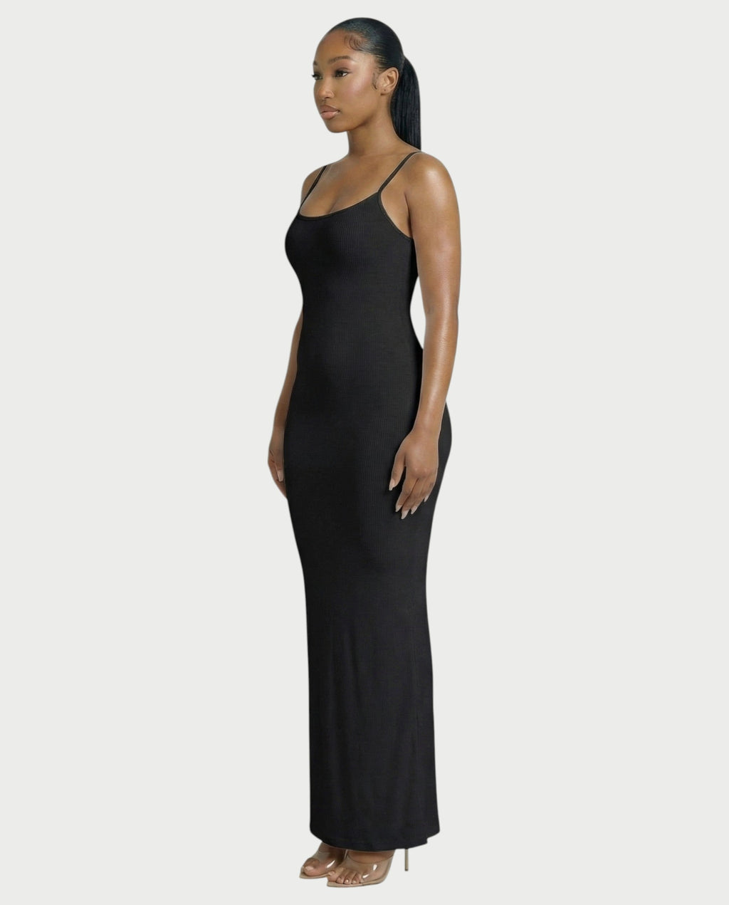 Ribbed Spaghetti Strap Maxi Dress