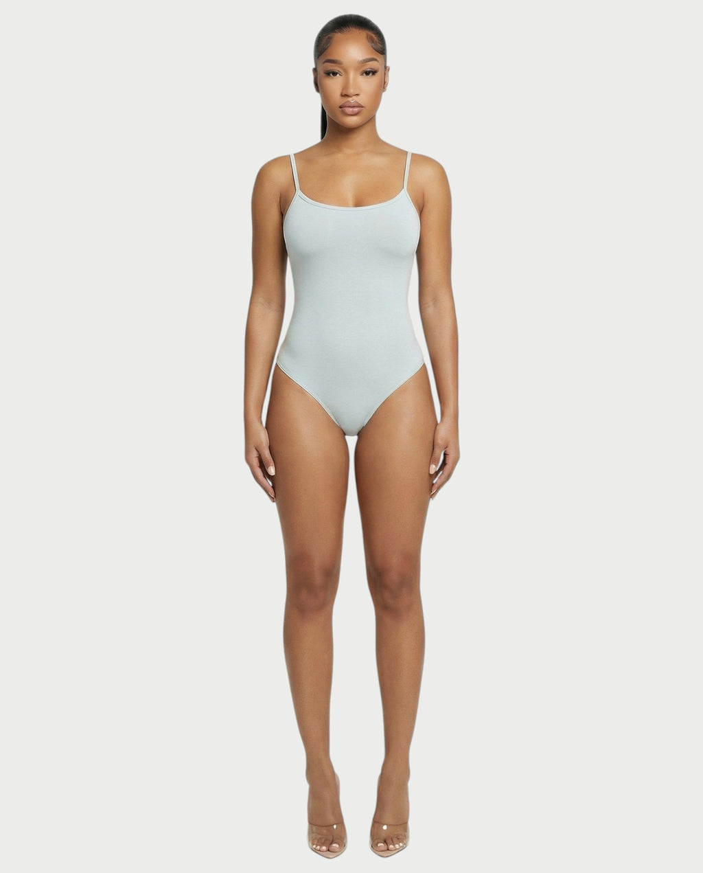 Scoop Neck Thong Bodysuit