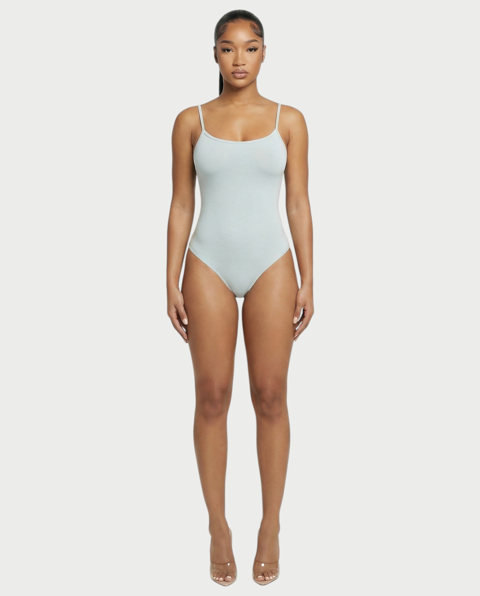 Scoop Neck Thong Bodysuit