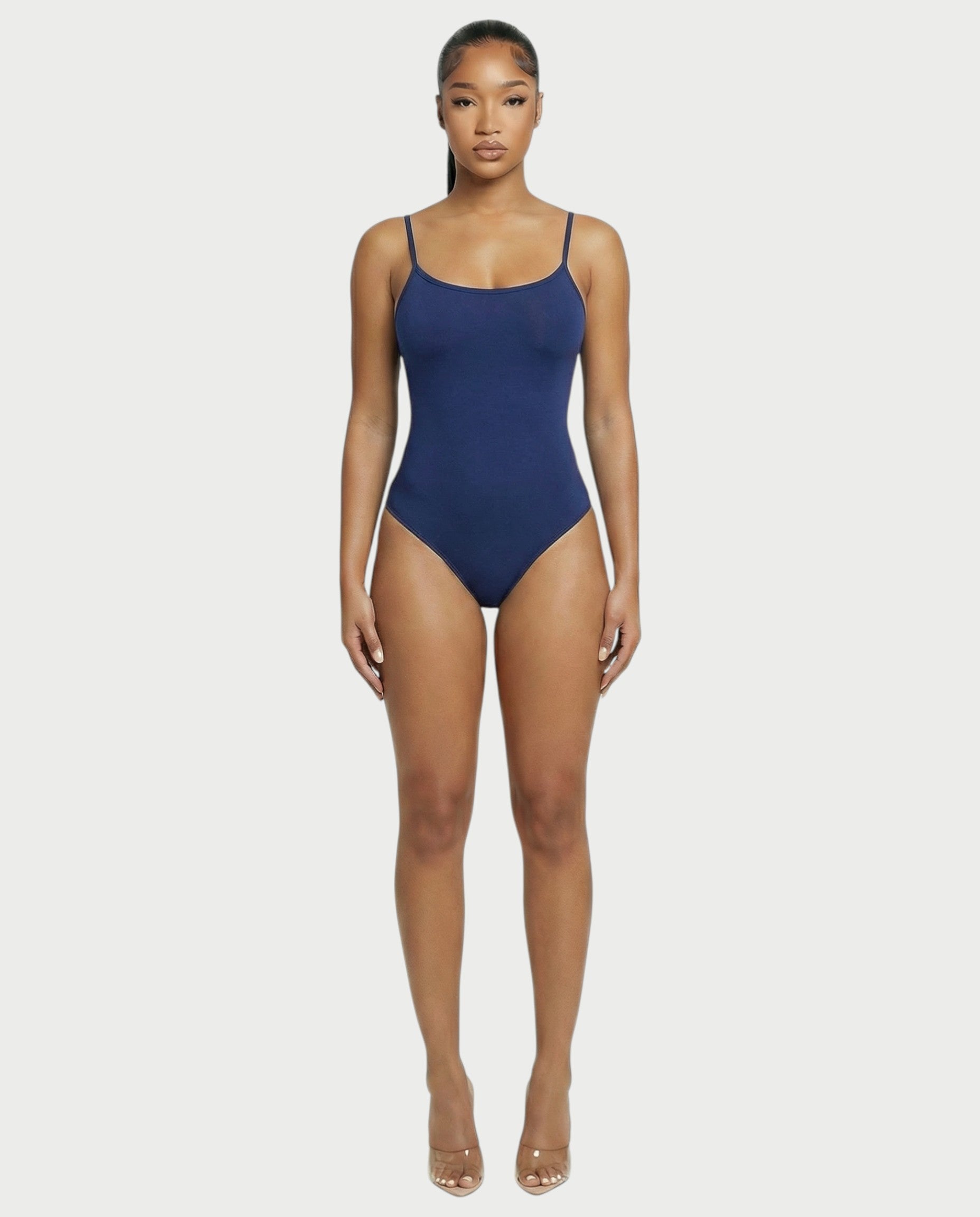 Scoop Neck Thong Bodysuit