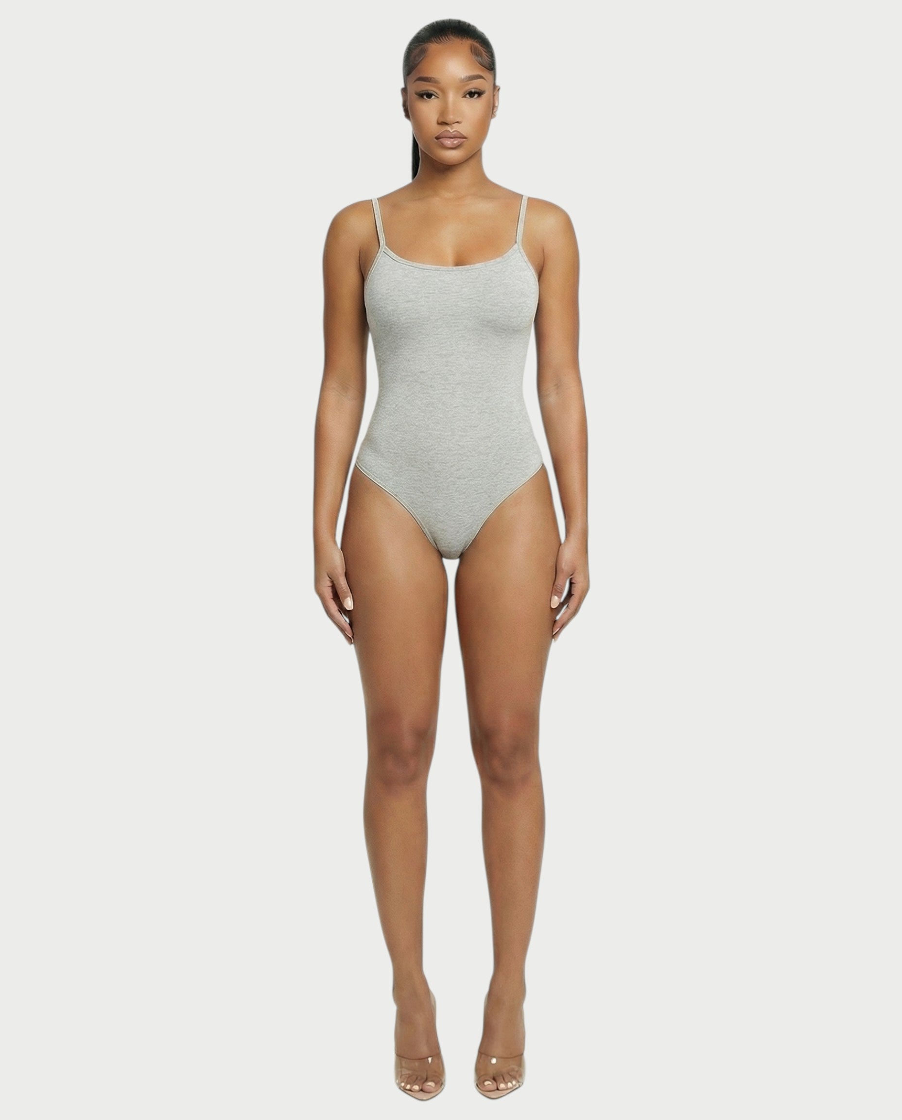 Scoop Neck Thong Bodysuit