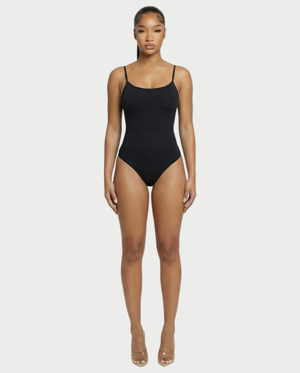 Scoop Neck Thong Bodysuit