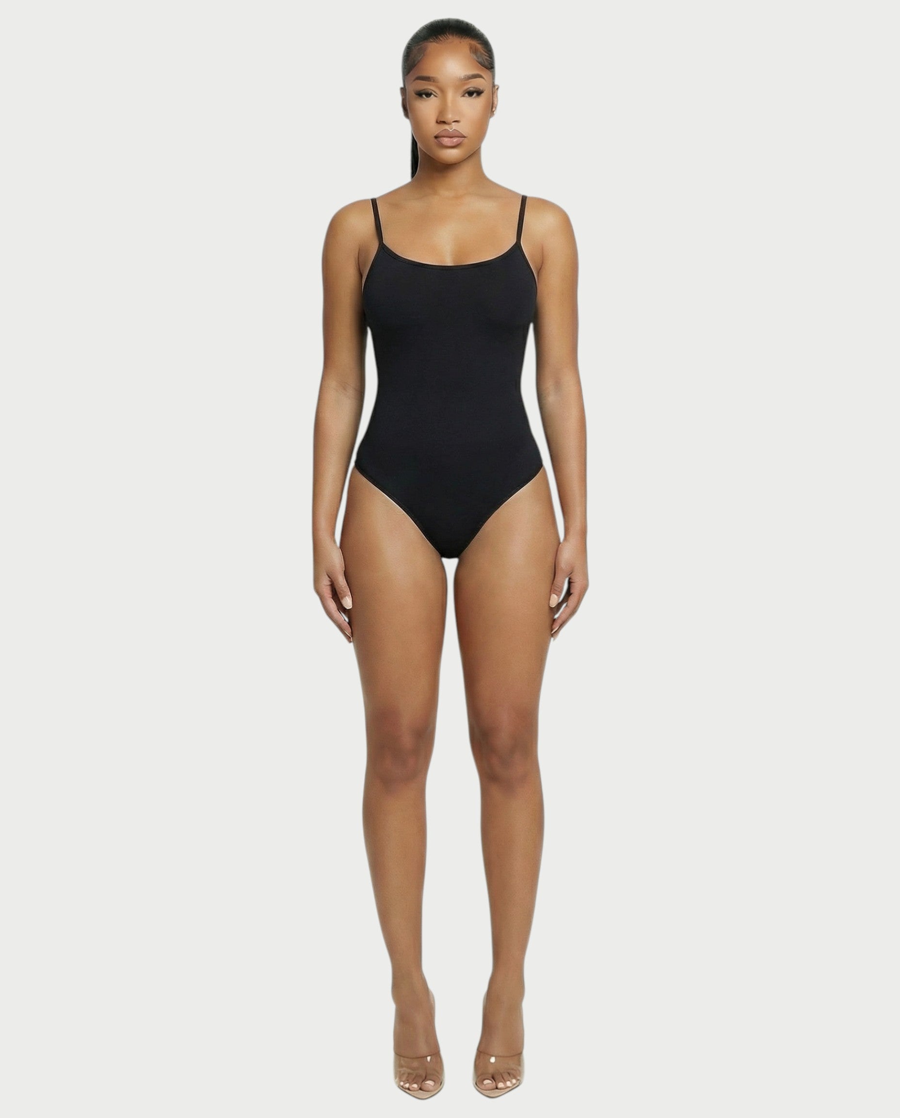 Scoop Neck Thong Bodysuit