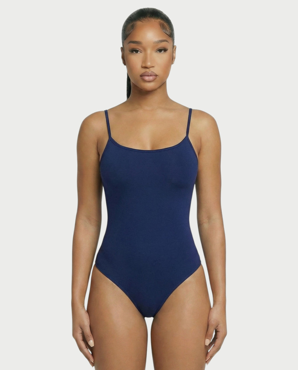 Scoop Neck Thong Bodysuit