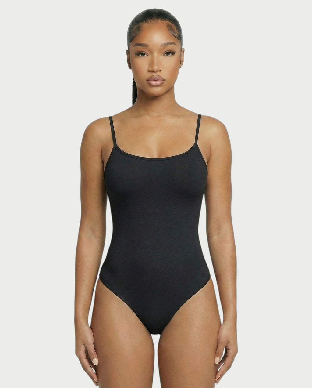 Scoop Neck Thong Bodysuit