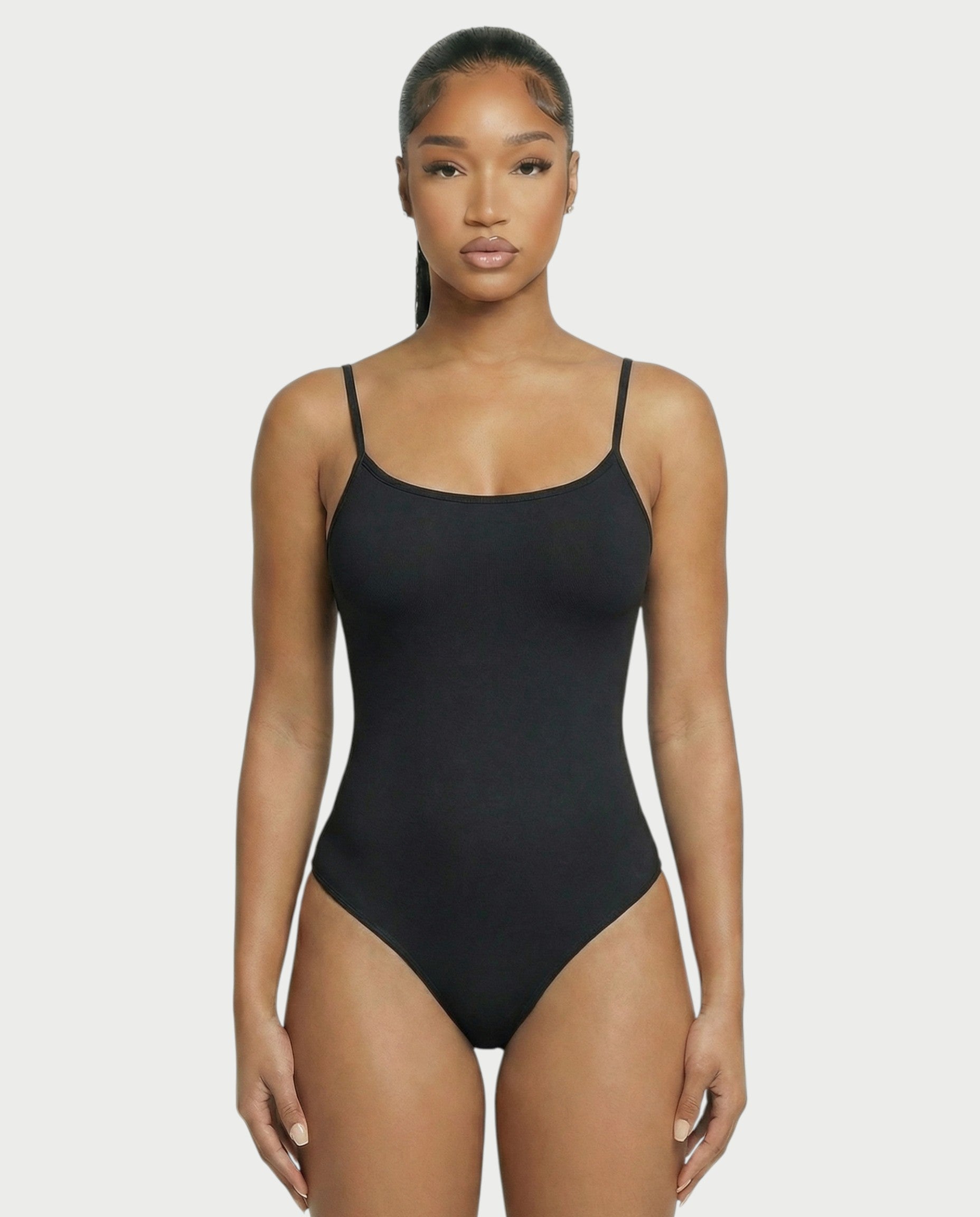 Scoop Neck Thong Bodysuit